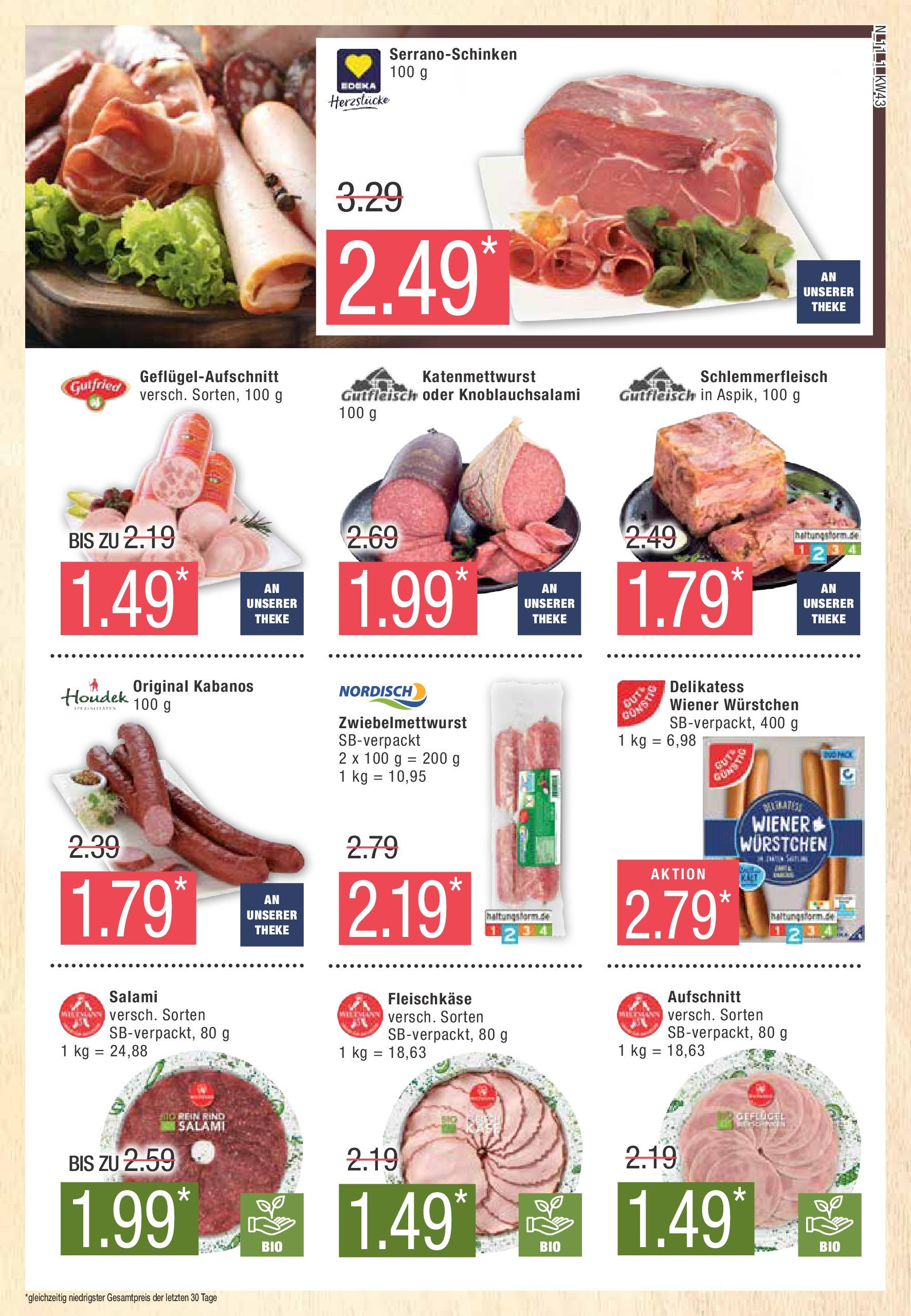 Marktkauf - Brandenburg (ab 21.10.2024) » Angebote online | Seite: 11 | Produkte: Wiener wurstchen, Theke, Salami