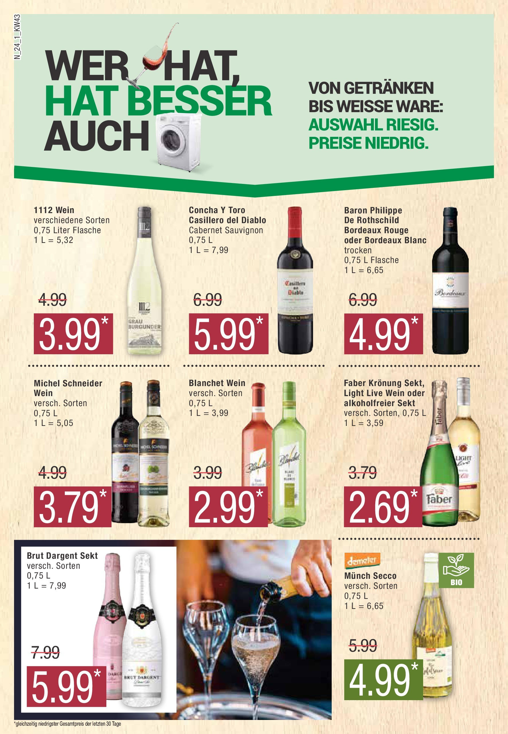 Marktkauf - Brandenburg (ab 21.10.2024) » Angebote online | Seite: 24 | Produkte: Sekt, Rouge, Brut dargent, Wein