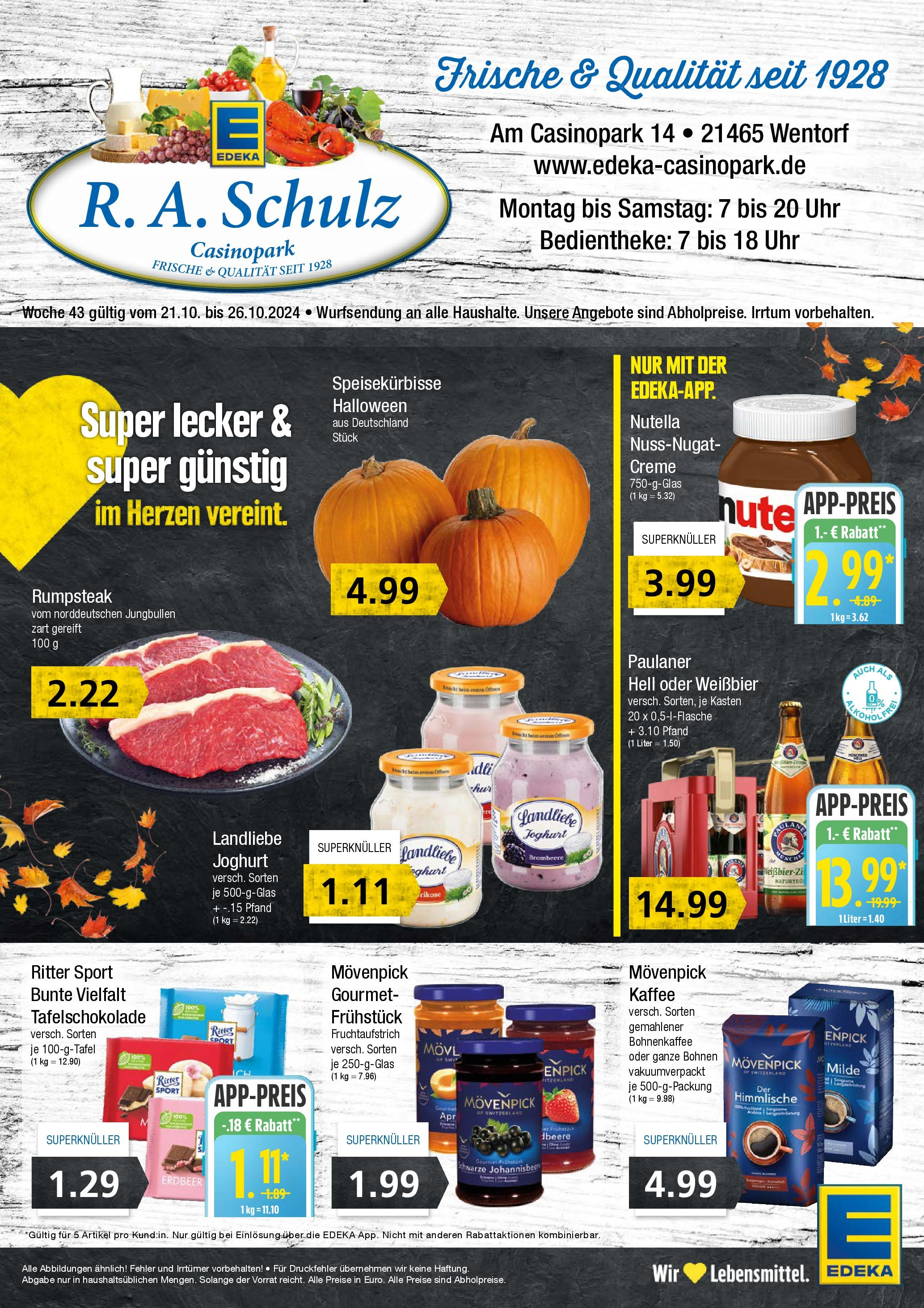 EDEKA Prospekt ab 21.10.2024 - Wentorf, Am Casinopark 14 Online