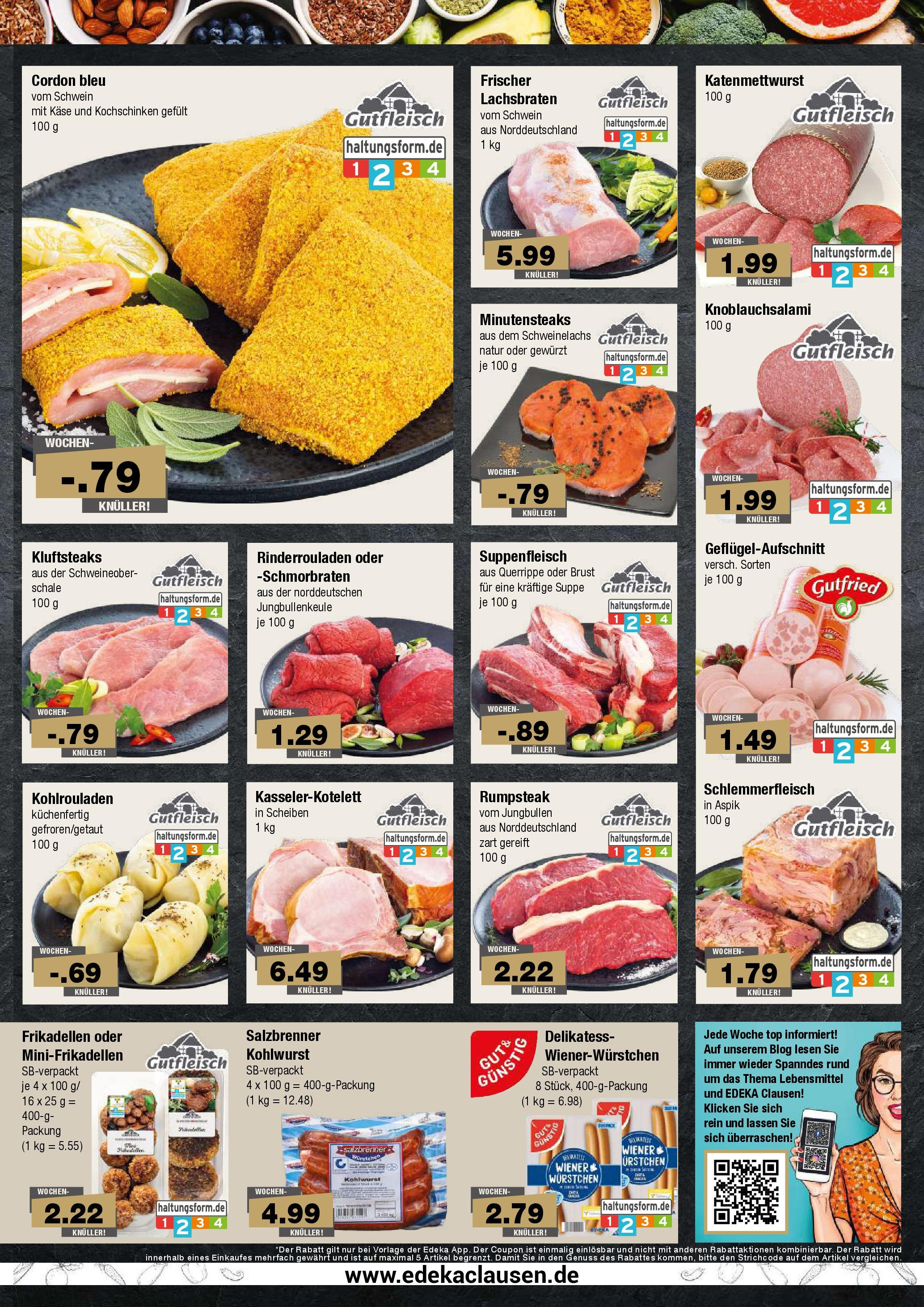 Edeka - Hamburg, Neuengammer Hausdeich 215  (ab 21.10.2024) » Angebote Online | Seite: 3 | Produkte: Rinderrouladen, Rumpsteak, Käse, Suppenfleisch