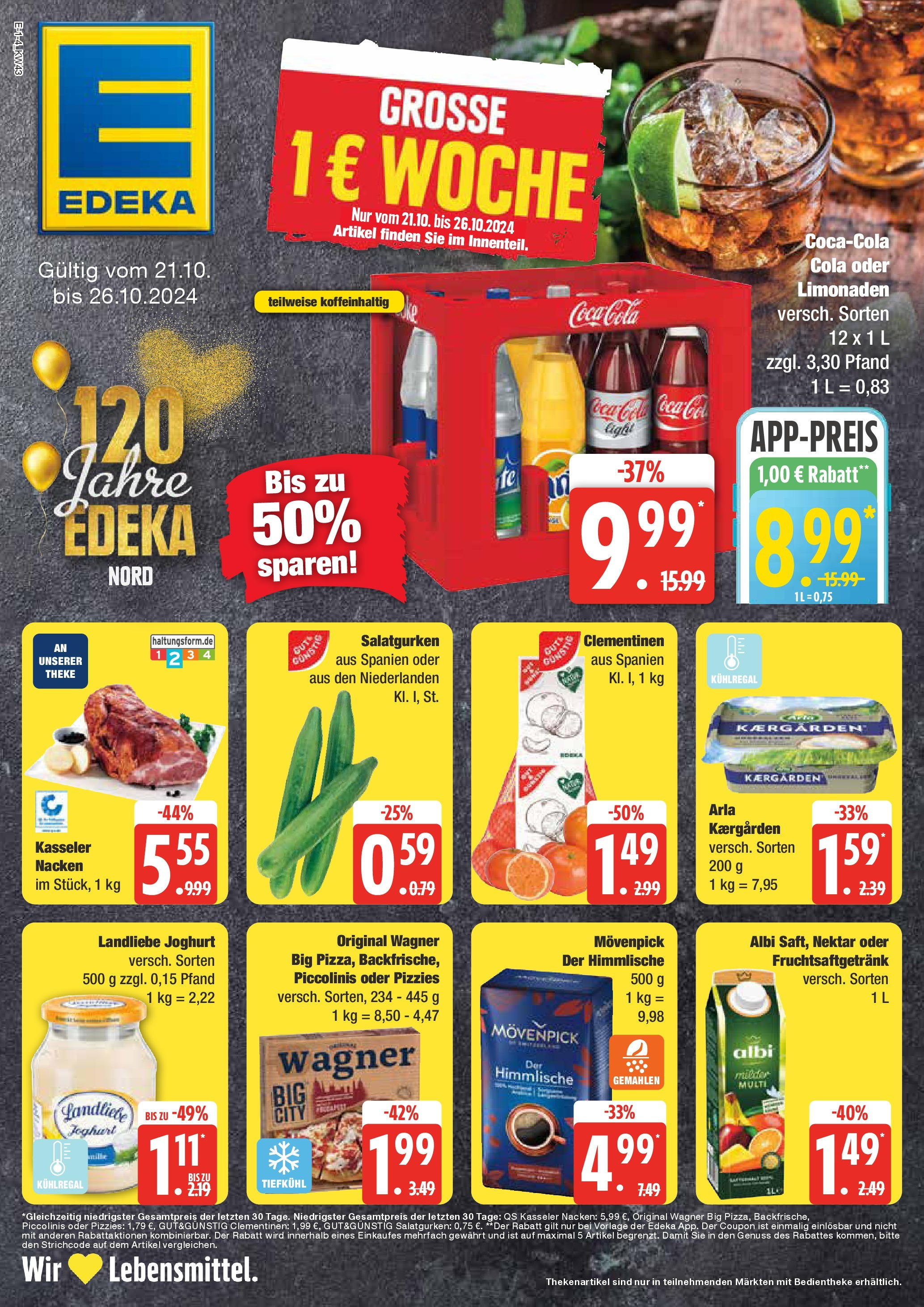 EDEKA Prospekt ab 21.10.2024 - Rostock, Hermannstraße 30 Online