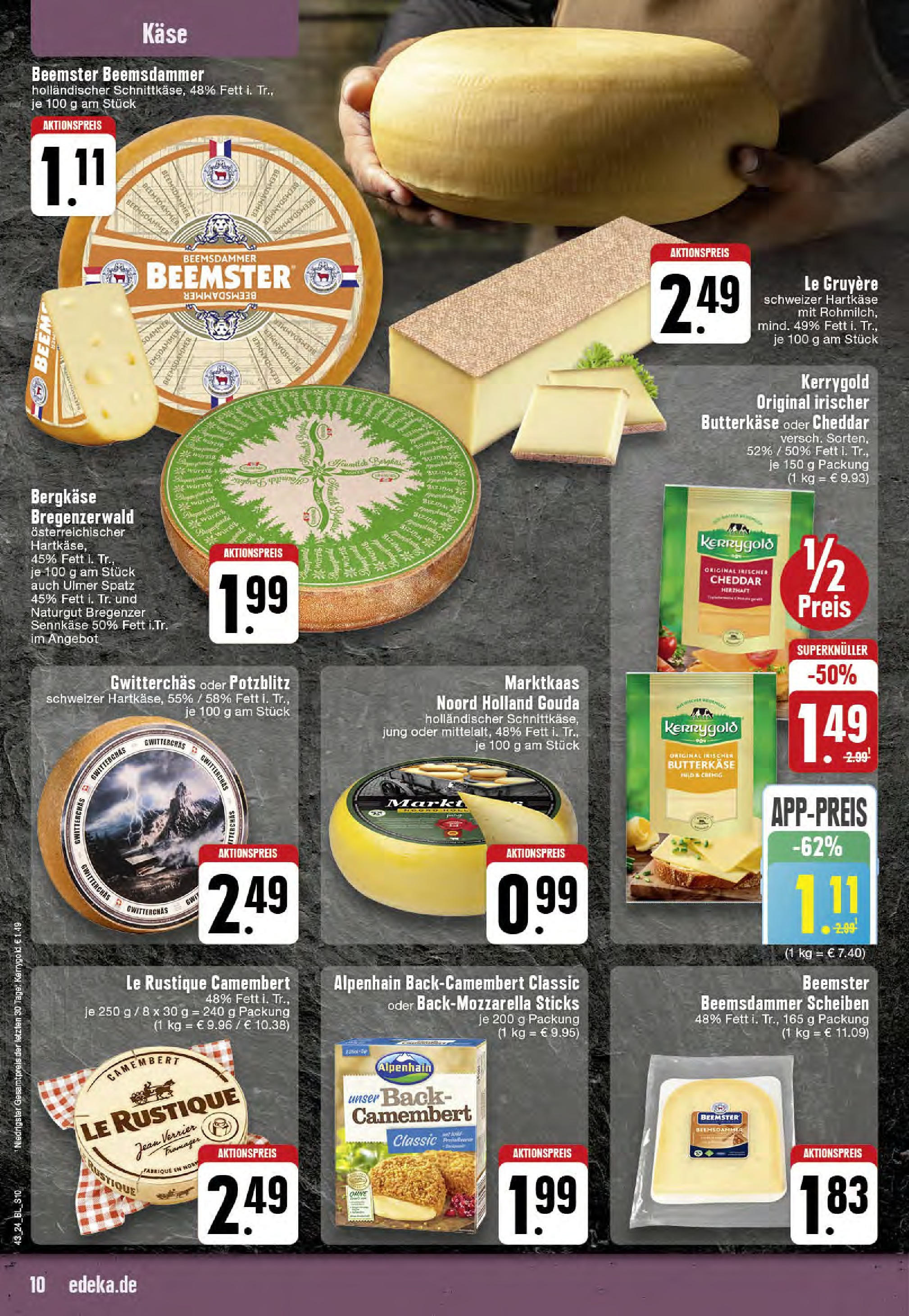 Edeka - Hörstel-Riesenbeck, Heinrich-Niemeyer-Straße 5 (ab 21.10.2024) » Angebote Online | Seite: 10 | Produkte: Käse, Gouda