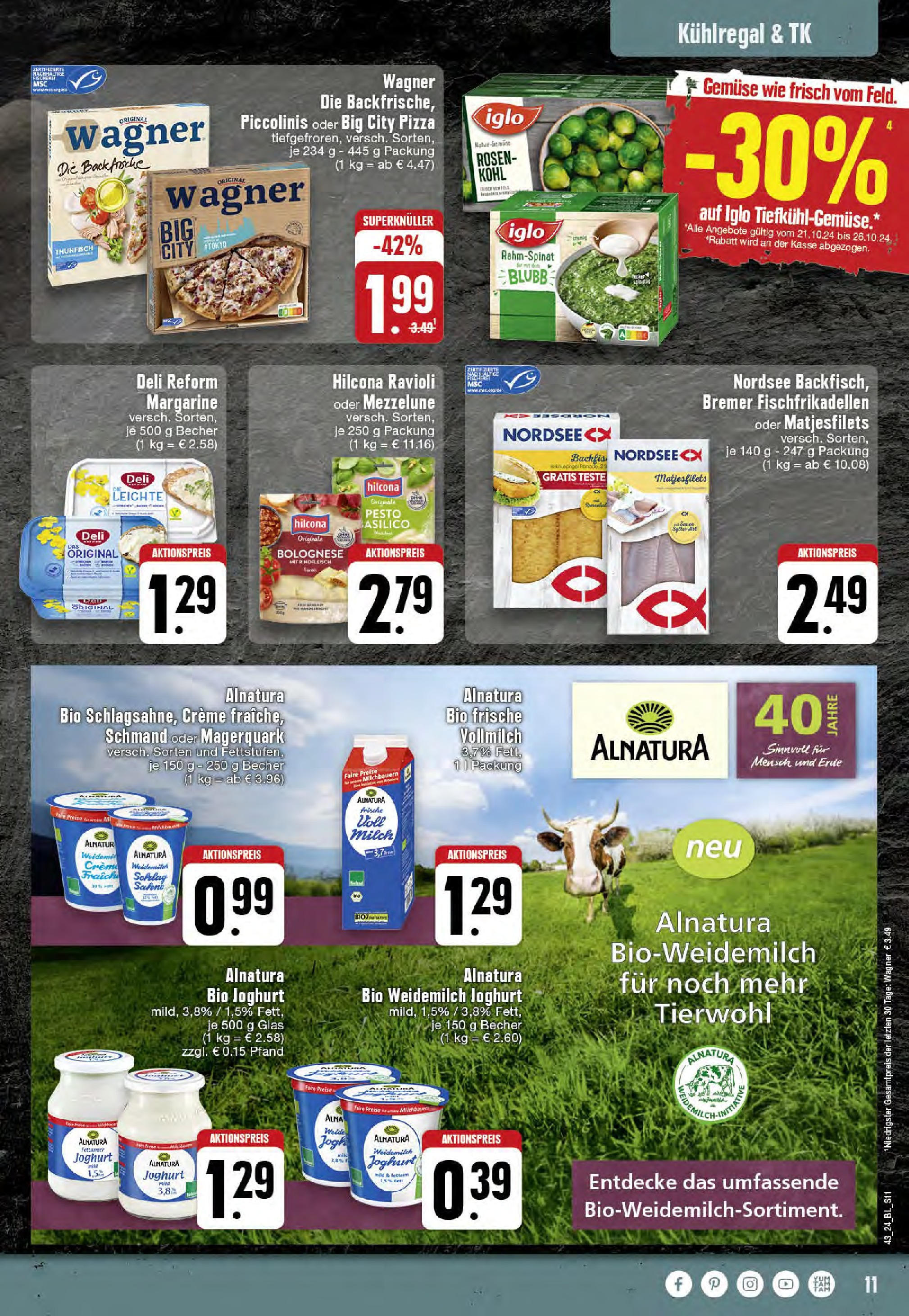 Edeka - Hörstel-Riesenbeck, Heinrich-Niemeyer-Straße 5 (ab 21.10.2024) » Angebote Online | Seite: 11 | Produkte: Joghurt, Thunfisch, Creme, Rindfleisch