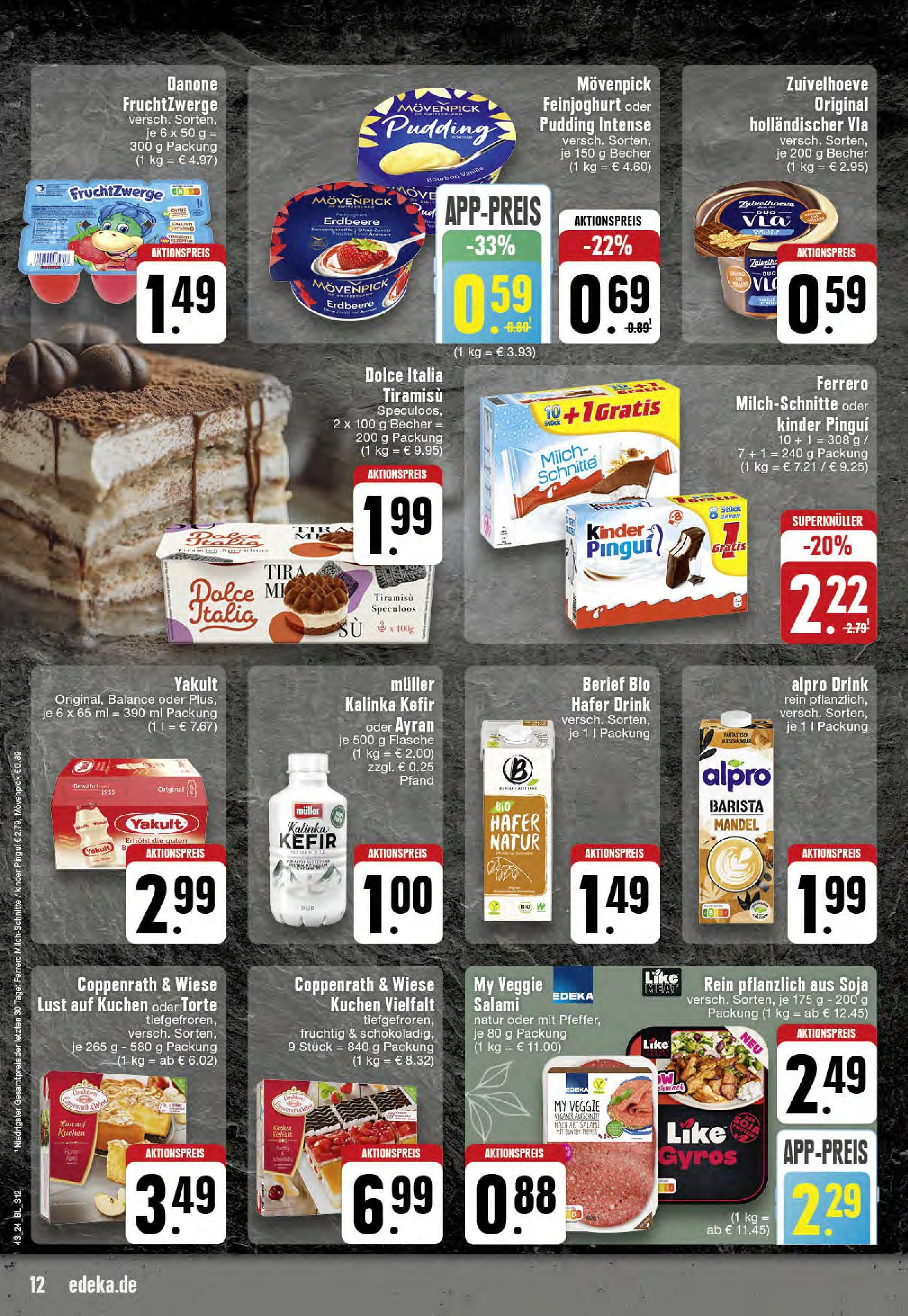 Edeka - Hörstel-Riesenbeck, Heinrich-Niemeyer-Straße 5 (ab 21.10.2024) » Angebote Online | Seite: 12 | Produkte: Pudding, Gyros, Alpro, Salami