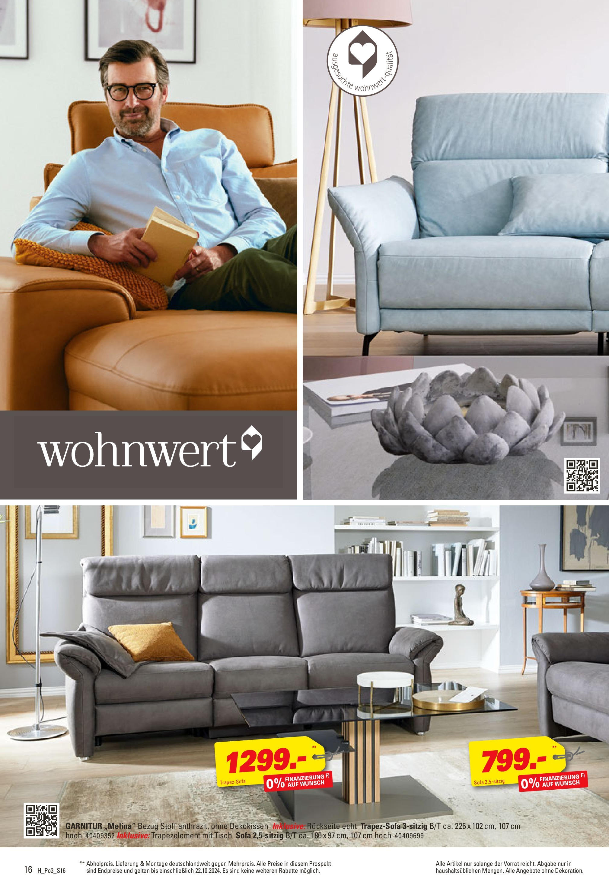 Höffner Polsterprofi Rösrath (ab 17.10.2024) zum Blättern | Seite: 16 | Produkte: Sofa, Tisch