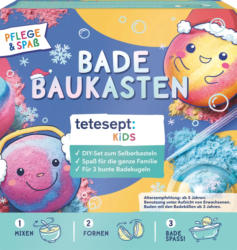 tetesept Kinder Badespaß Geschenkset Kinder Badezusatz Badekugel-Baukasten Weihnachten, 3tlg