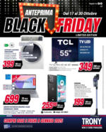 Trony Anteprima Black Friday! - al 30.10.2024