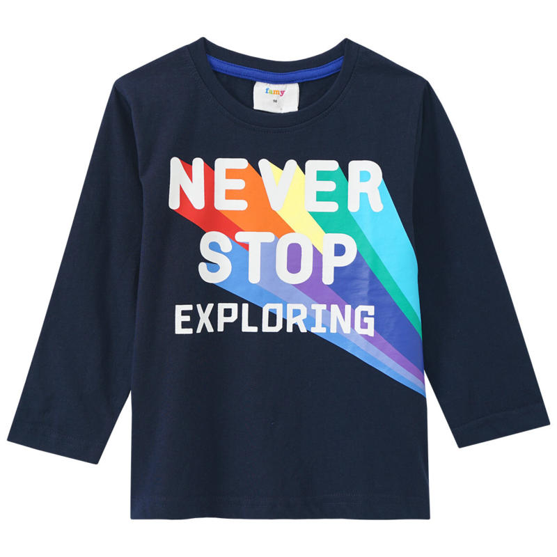 Jungen Langarmshirt mit Message-Print (Nur online)