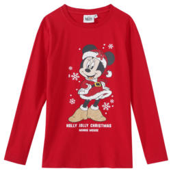 Minnie Maus Weihnachtslangarmshirt mit Print (Nur online)