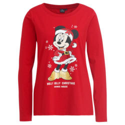 Minnie Maus Weihnachtslangarmshirt mit Print (Nur online)