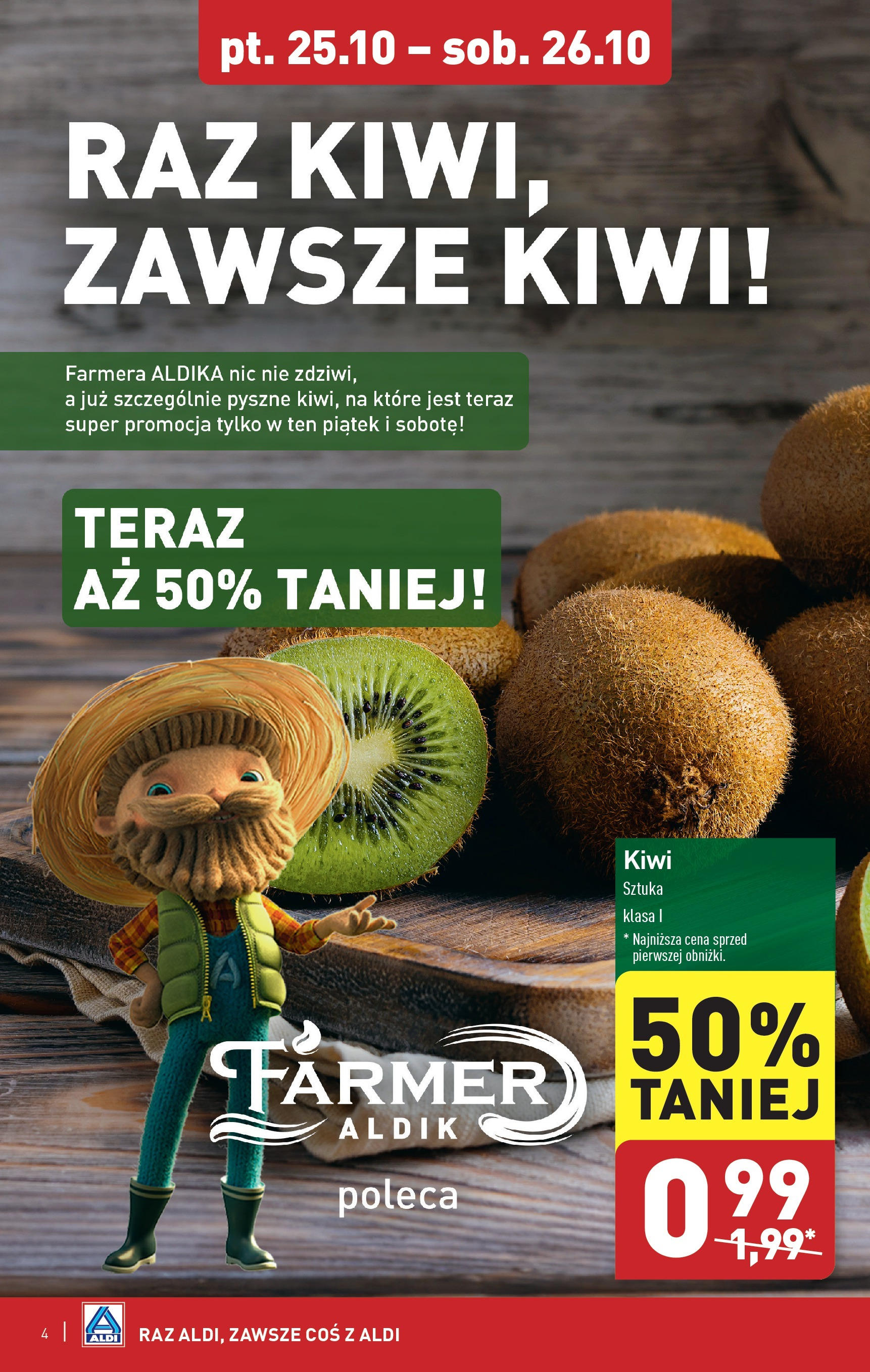 Aldi Gazetka - Farmer od 21.10.2024 - Ulotka PDF, promocje | Strona: 4 | Produkty: Kiwi