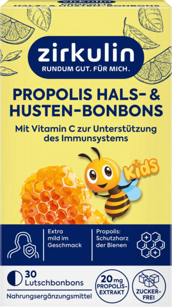 Zirkulin Propolis Hals- & Husten-Bonbons Kids 30 St