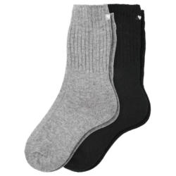 2 Paar Damen Socken mit Wolle