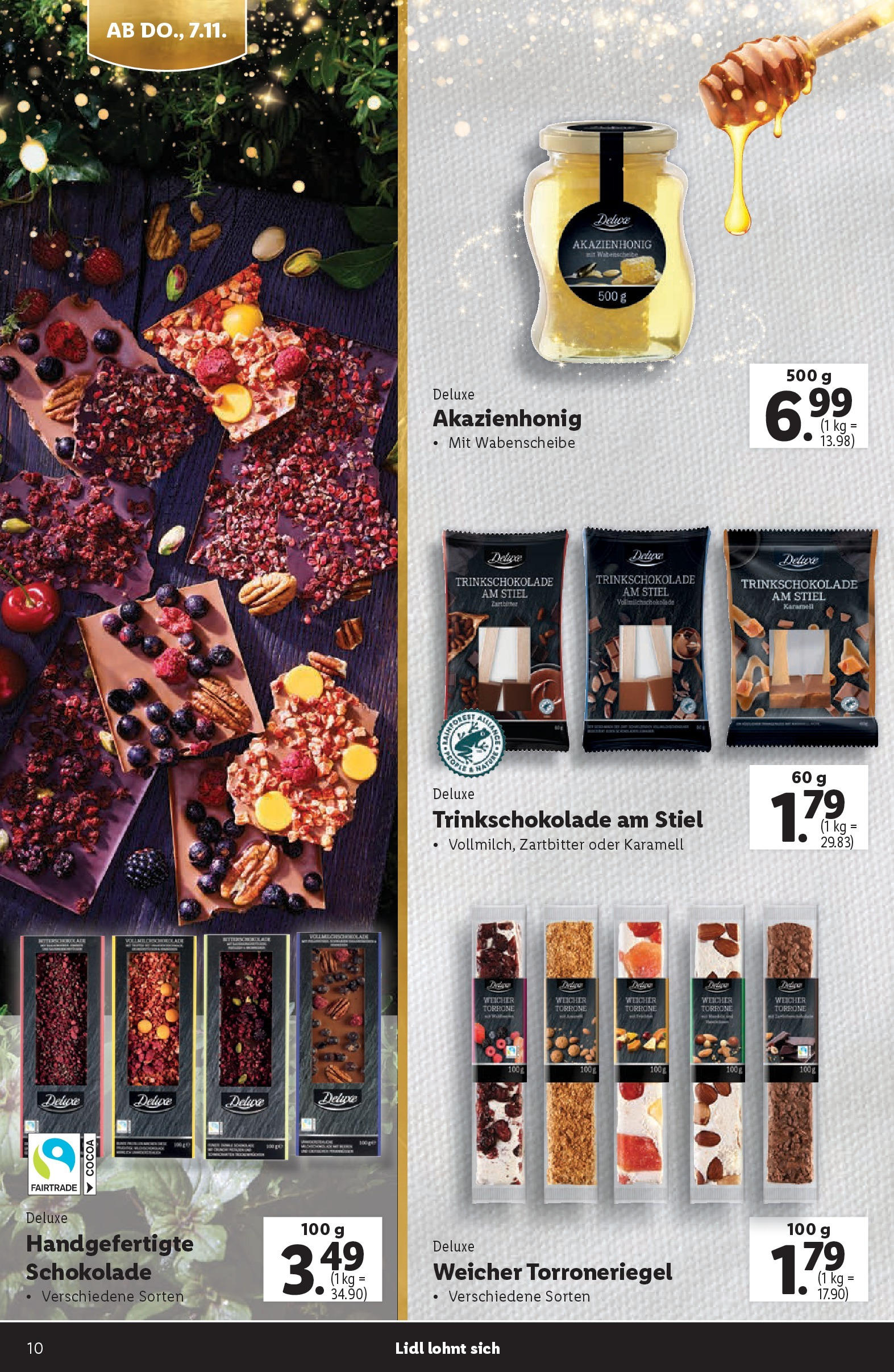 Lidl Flugblatt 07.11.2024 | WEIHNACHTEN | Seite: 10 | Produkte: Schokolade