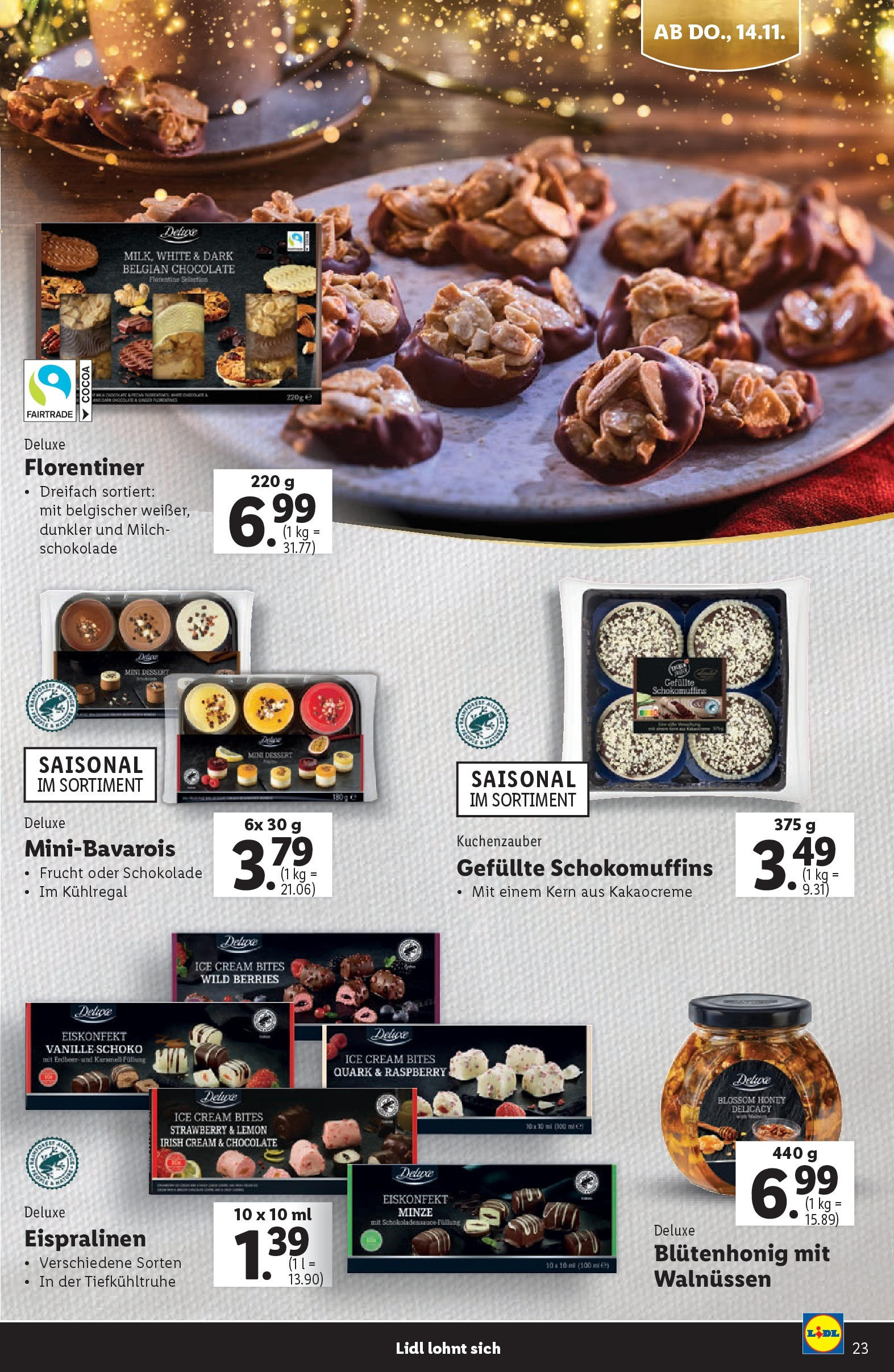 Lidl Flugblatt 07.11.2024 | WEIHNACHTEN | Seite: 23 | Produkte: Milch, Schokolade