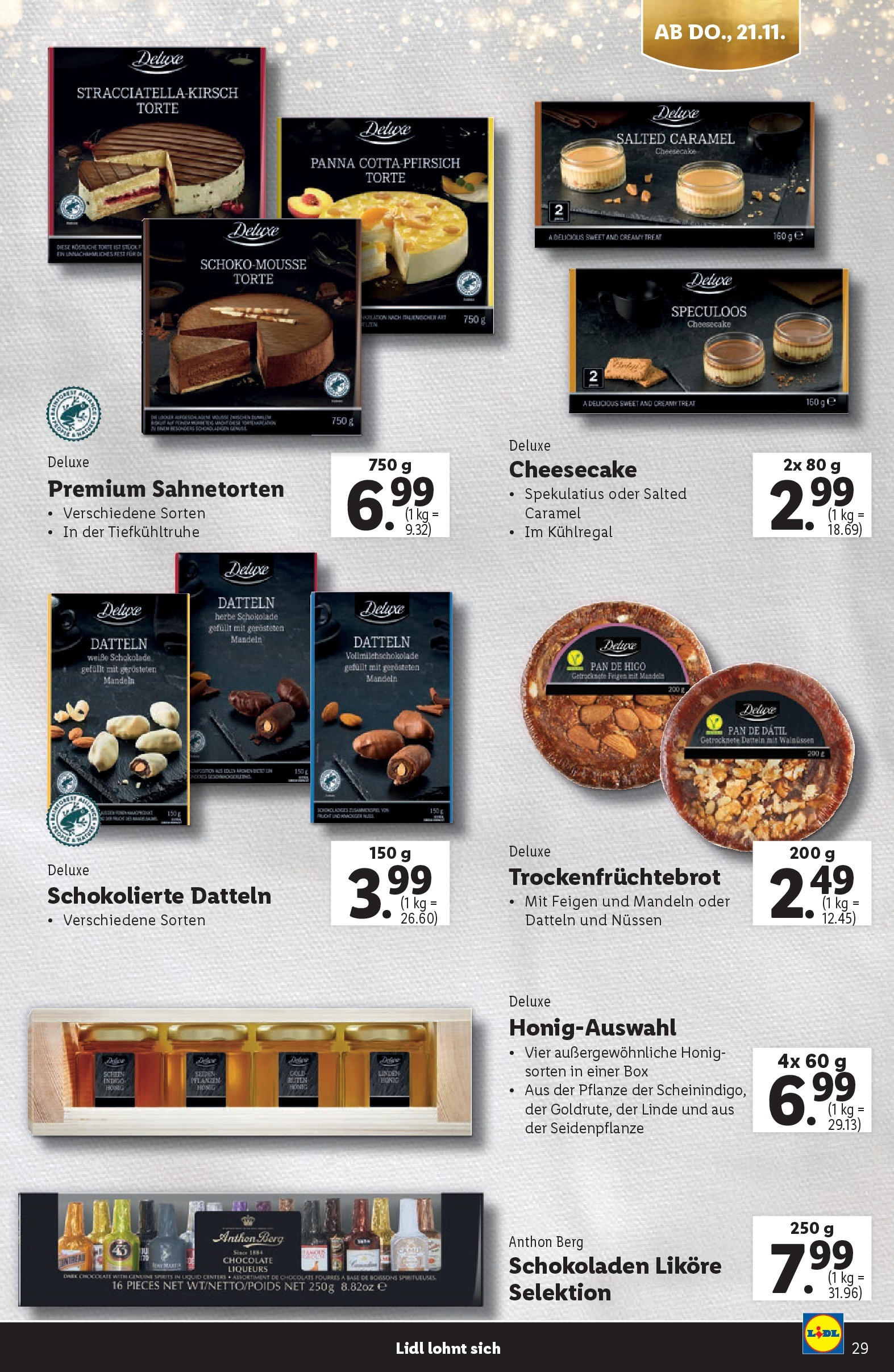 Lidl Flugblatt 07.11.2024 | WEIHNACHTEN | Seite: 29 | Produkte: Box, Schokolade