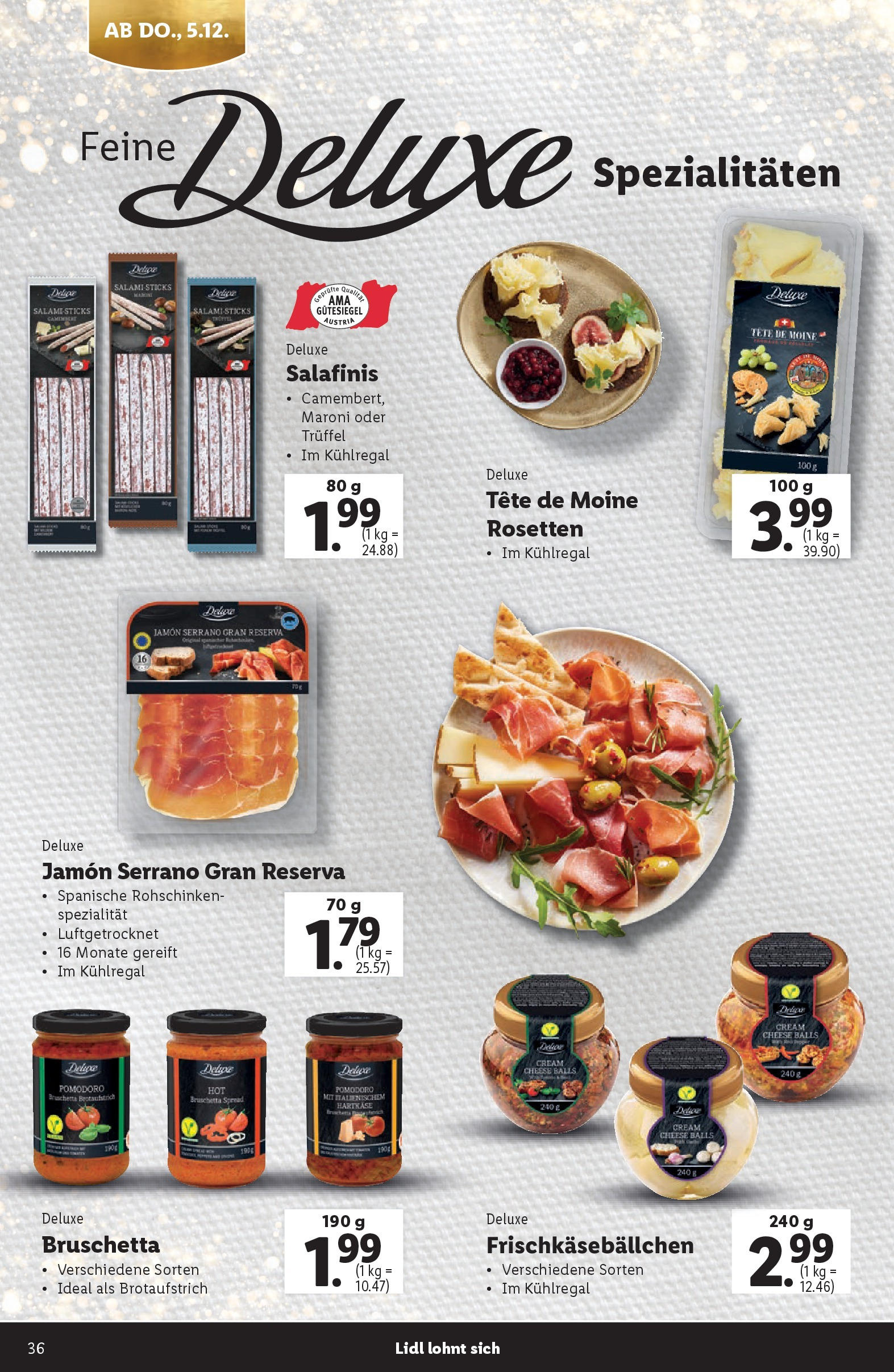 Lidl Flugblatt 07.11.2024 | WEIHNACHTEN | Seite: 36 | Produkte: Salami