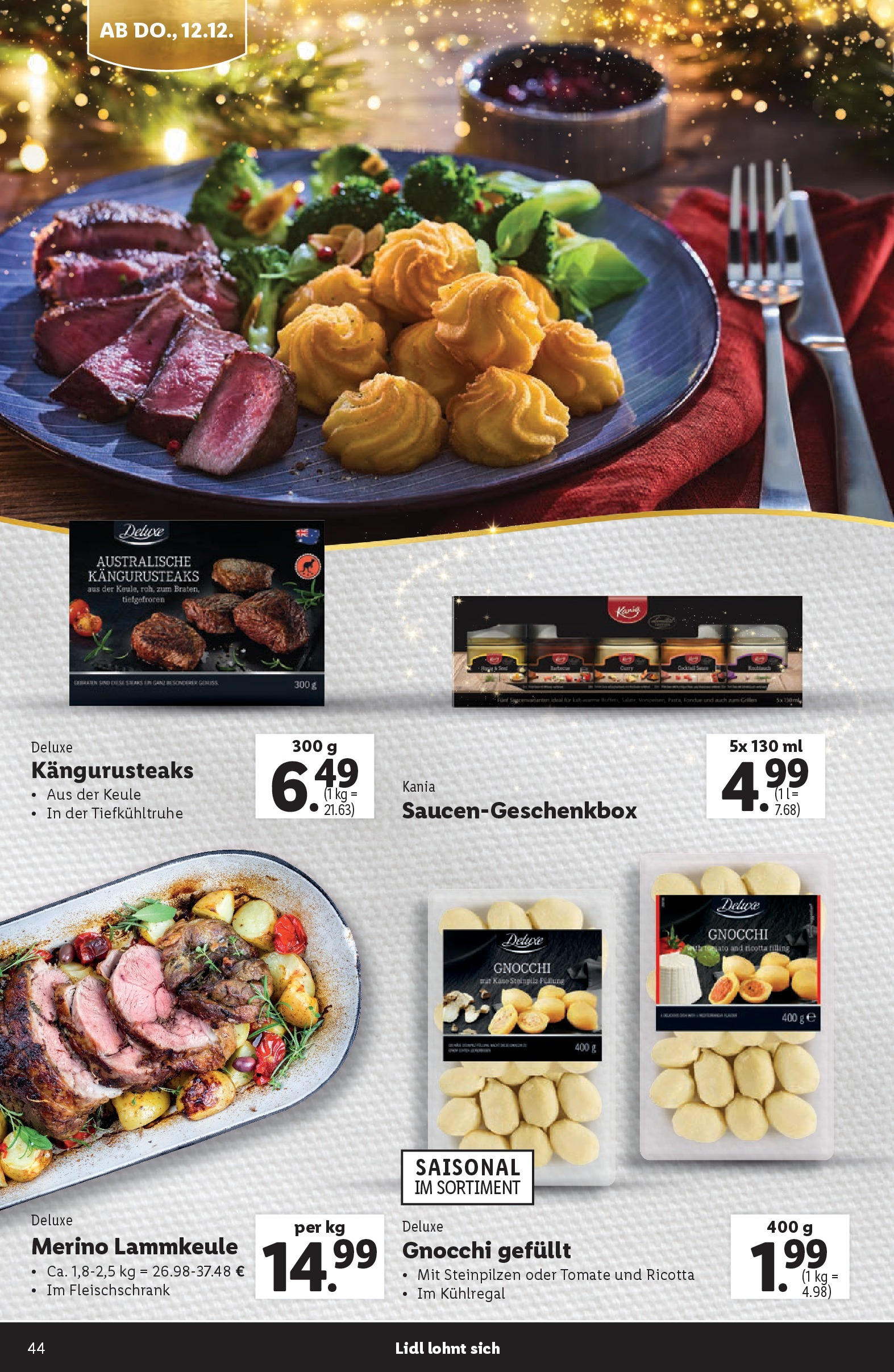 Lidl Flugblatt 07.11.2024 | WEIHNACHTEN | Seite: 44 | Produkte: Käse