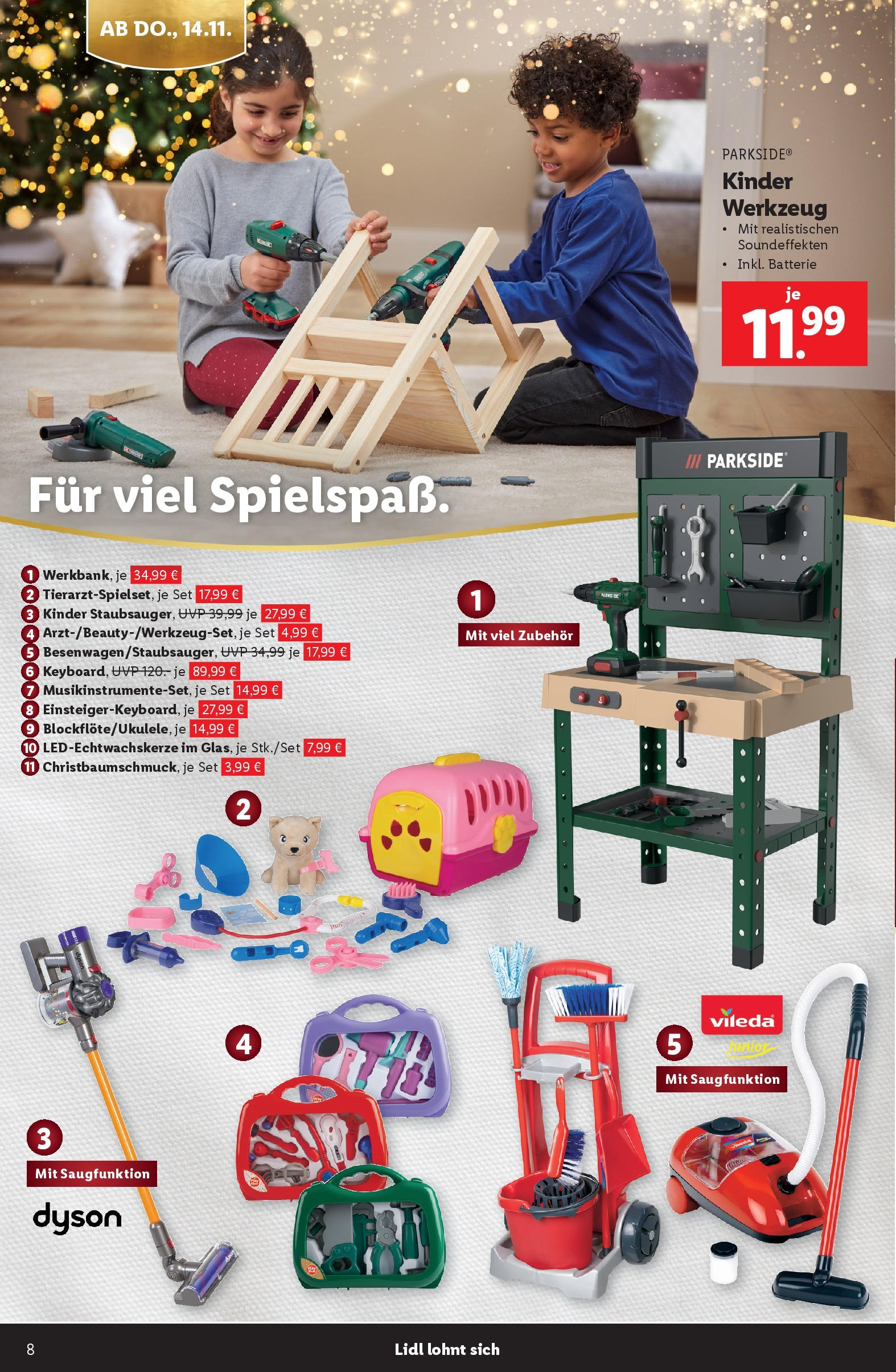 Lidl Flugblatt 07.11.2024 | WEIHNACHTEN | Seite: 8 | Produkte: Batterie