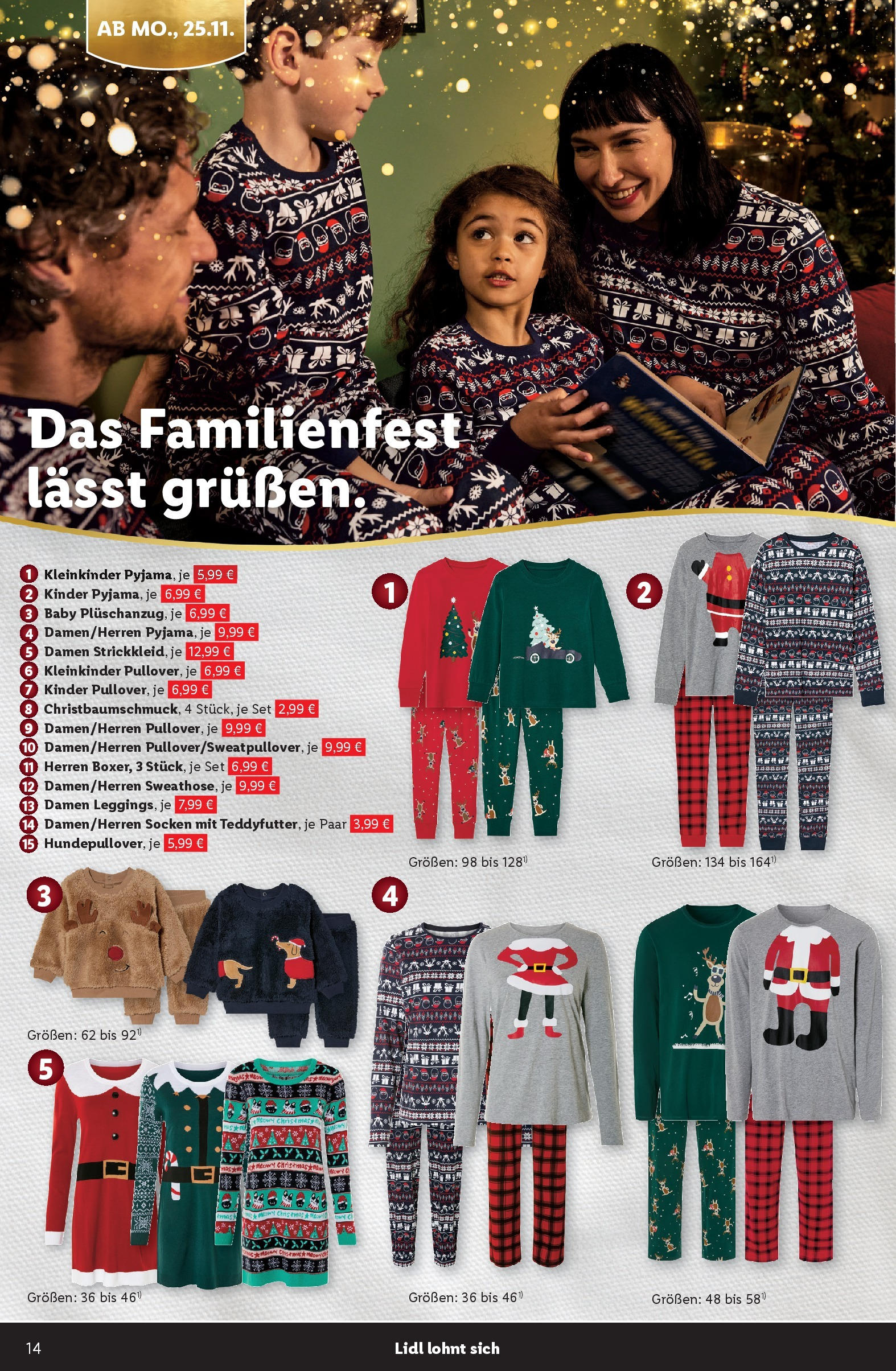 Lidl Flugblatt 07.11.2024 | WEIHNACHTEN | Seite: 14 | Produkte: Socken