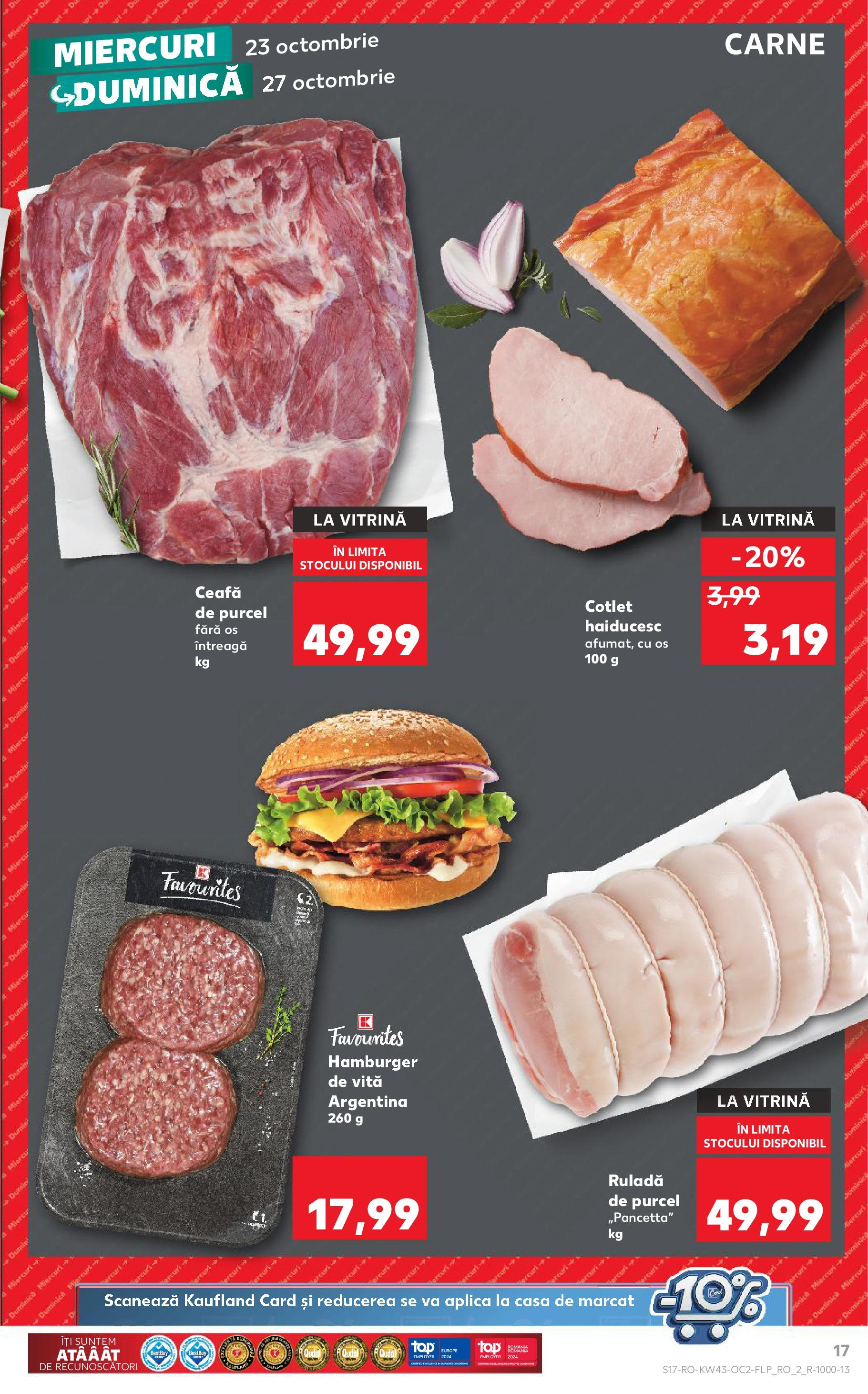 Catalog Kaufland - Bucureşti 23.10.2024 - Revista si Oferta | Pagină: 17 | Produse: Vitrină