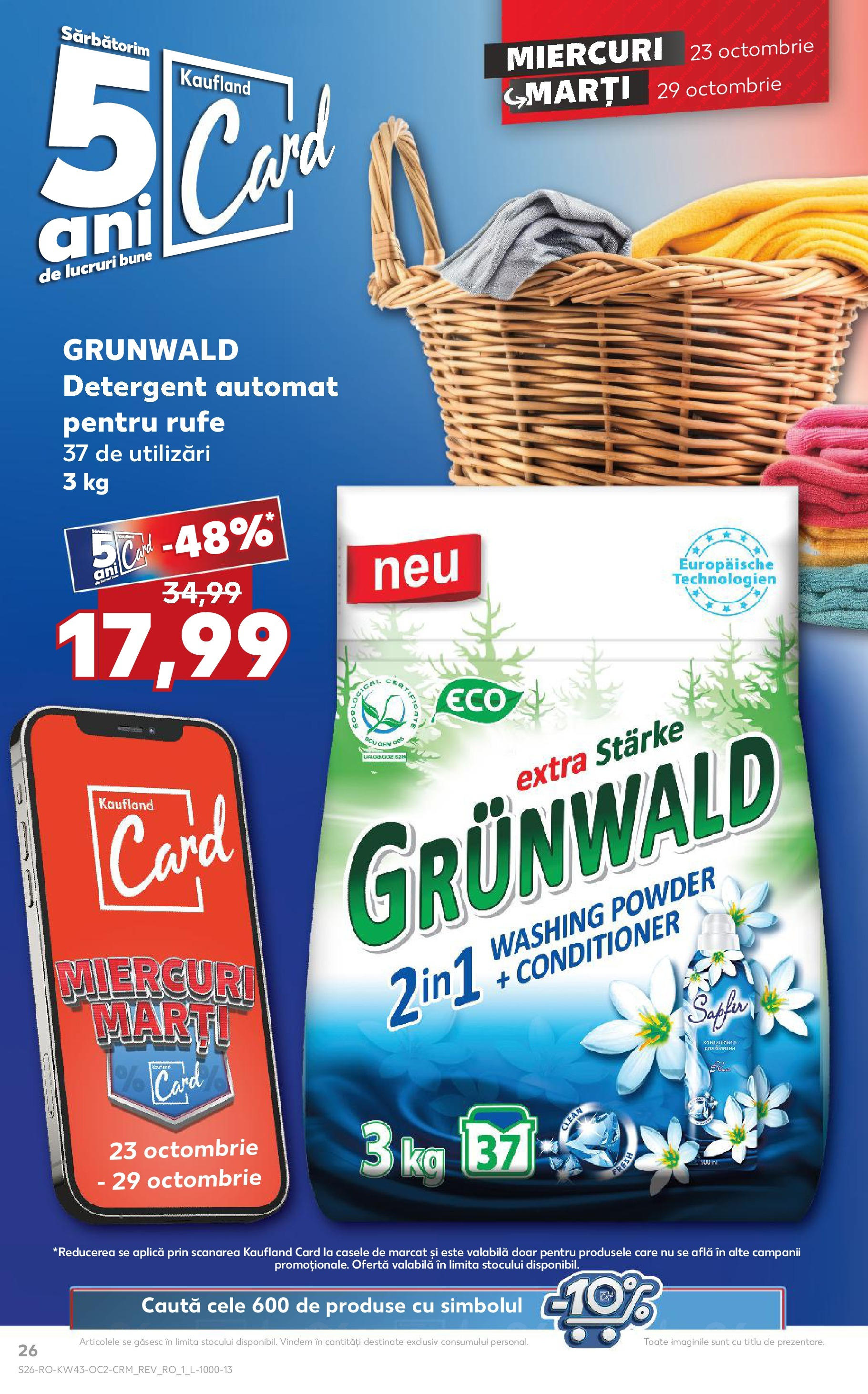 Catalog Kaufland - Odorheiu Secuiesc 23.10.2024 - Revista si Oferta | Pagină: 26 | Produse: Detergent