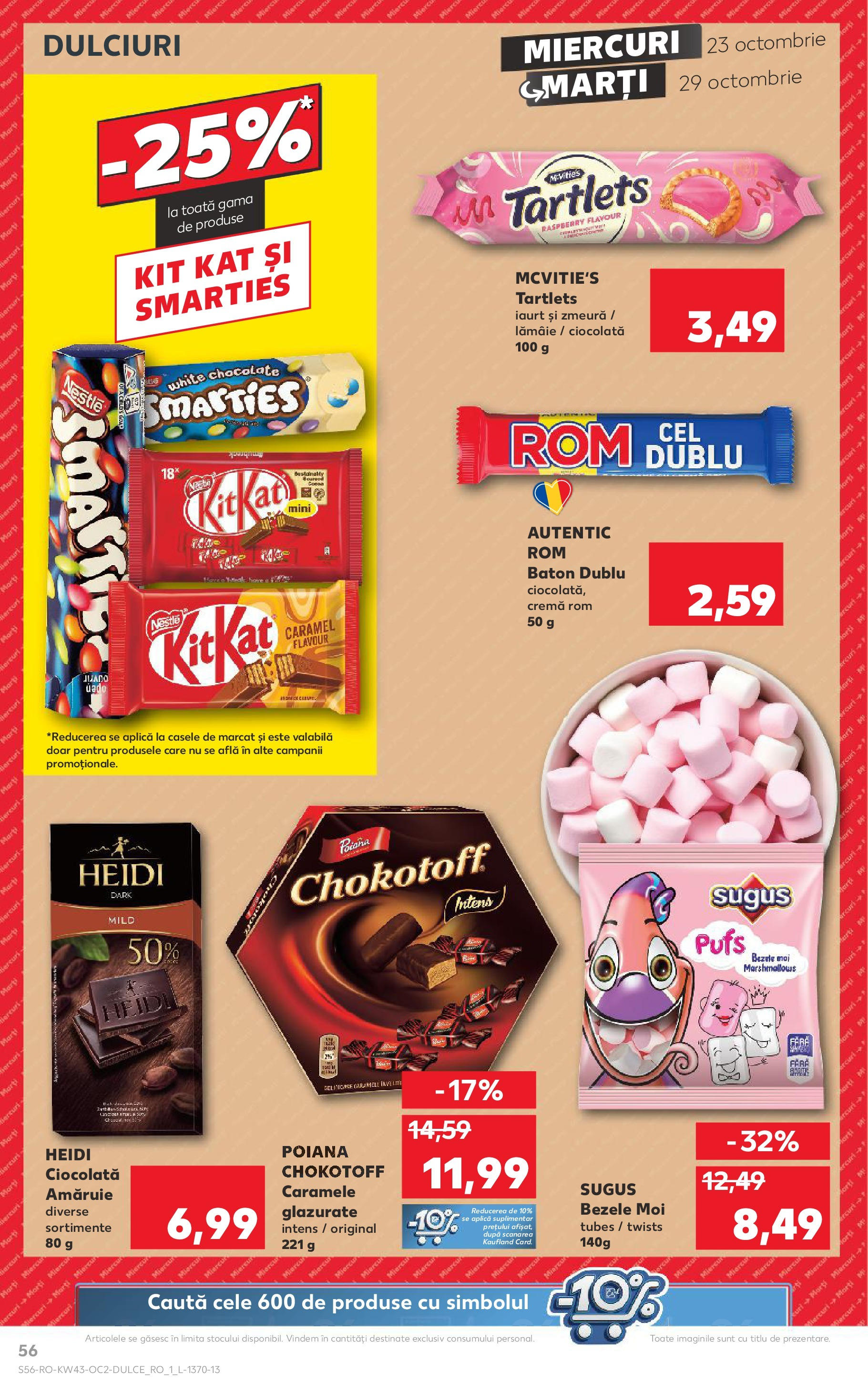 Catalog Kaufland - Odorheiu Secuiesc 23.10.2024 - Revista si Oferta | Pagină: 56 | Produse: Zmeură, Iaurt, Cremă, Rom