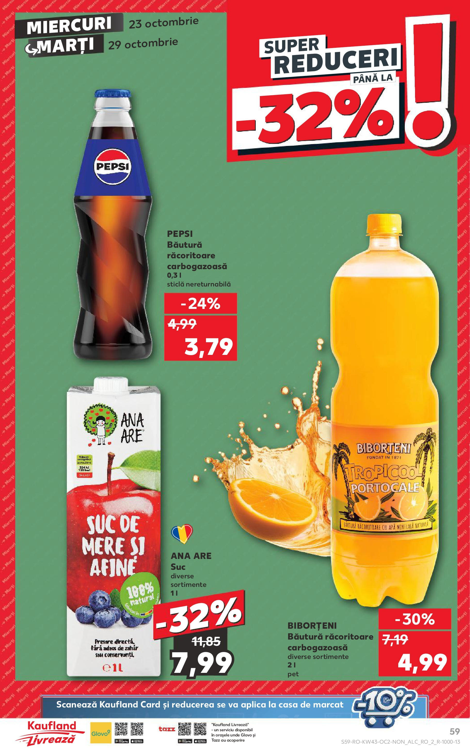 Catalog Kaufland - Odorheiu Secuiesc 23.10.2024 - Revista si Oferta | Pagină: 59 | Produse: Afine, Suc, Mere, Apă