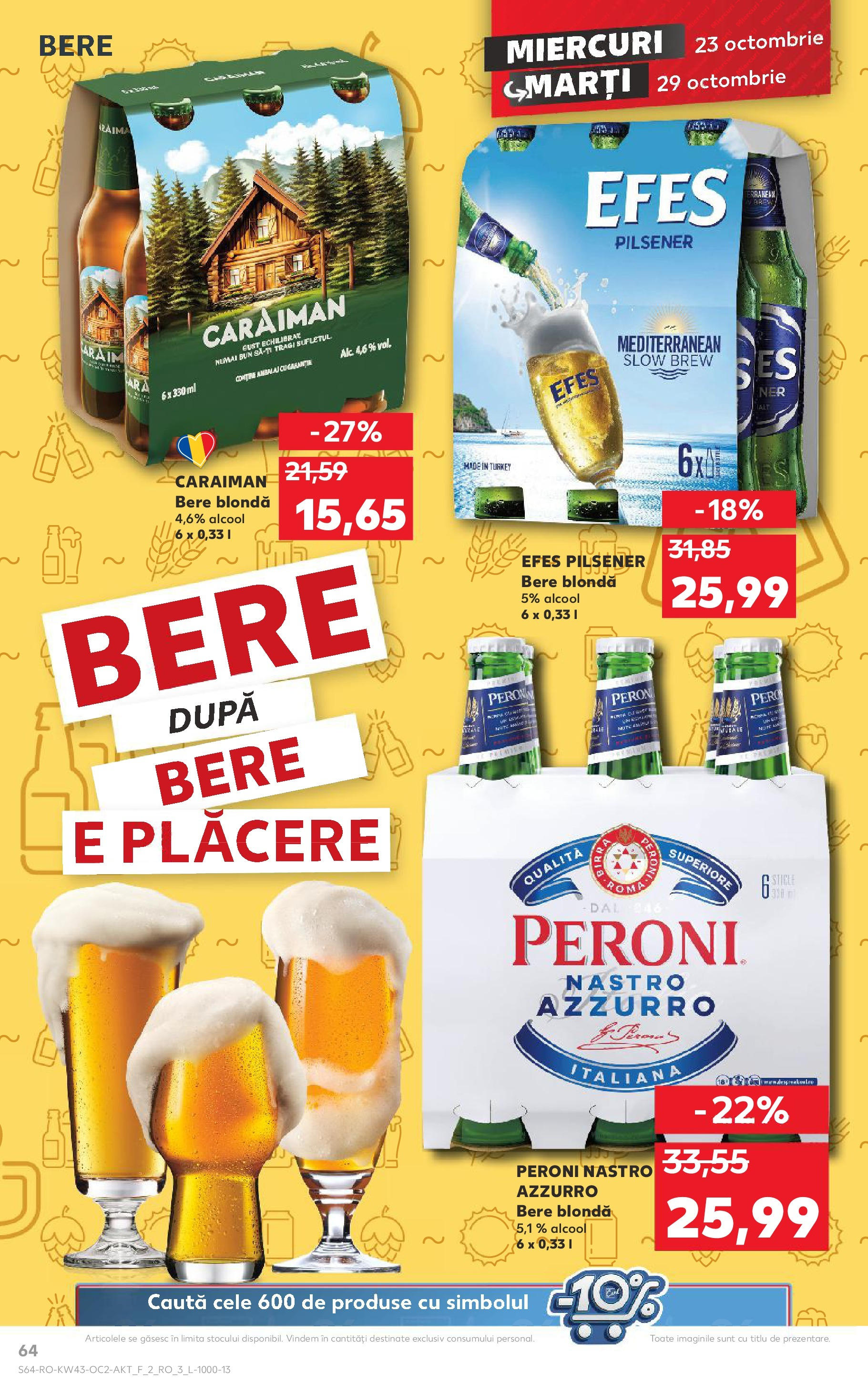 Catalog Kaufland - Bucureşti 23.10.2024 - Revista si Oferta | Pagină: 64 | Produse: Bere