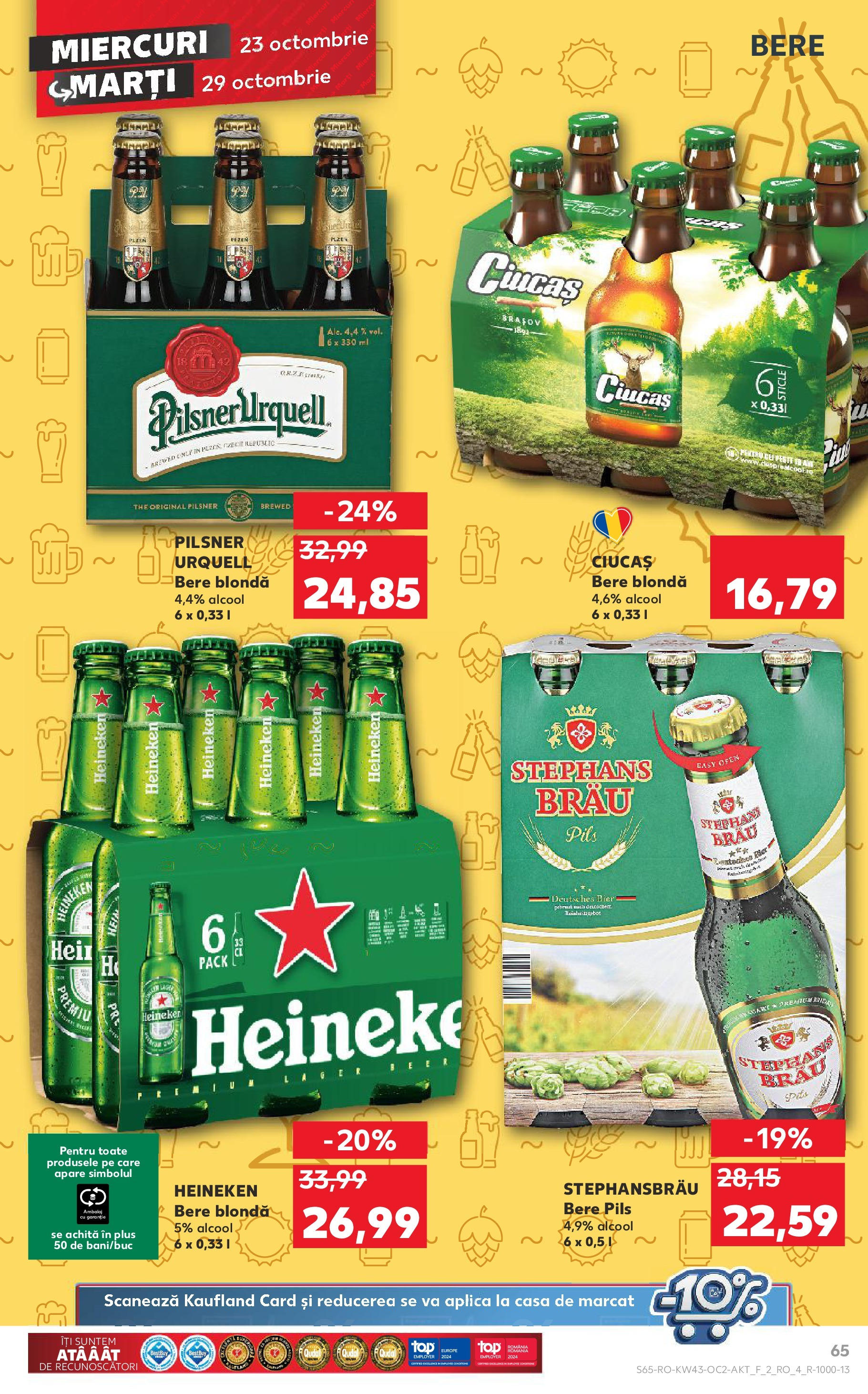 Catalog Kaufland - Bucureşti 23.10.2024 - Revista si Oferta | Pagină: 65 | Produse: Bere