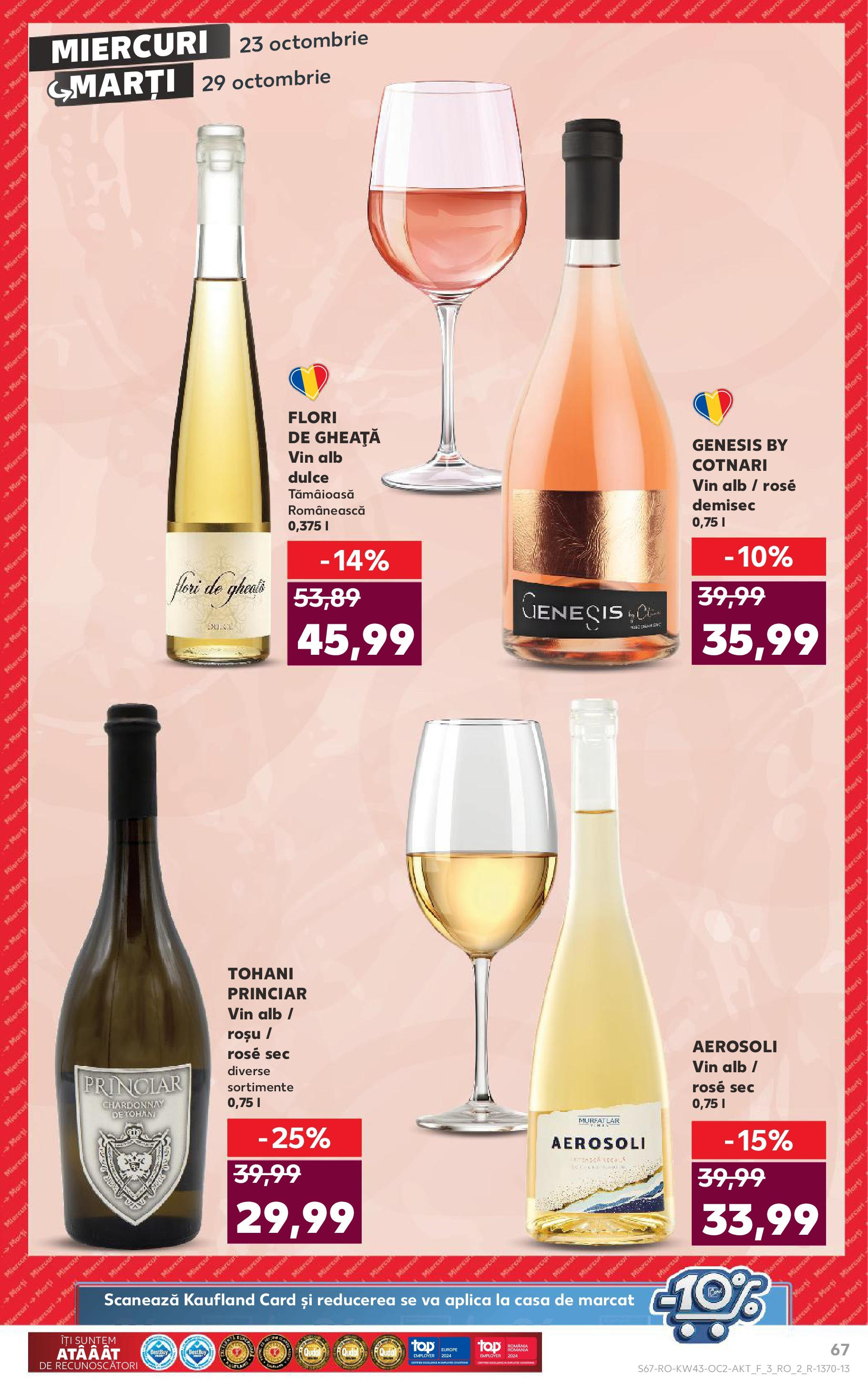 Catalog Kaufland - Odorheiu Secuiesc 23.10.2024 - Revista si Oferta | Pagină: 67 | Produse: Vin