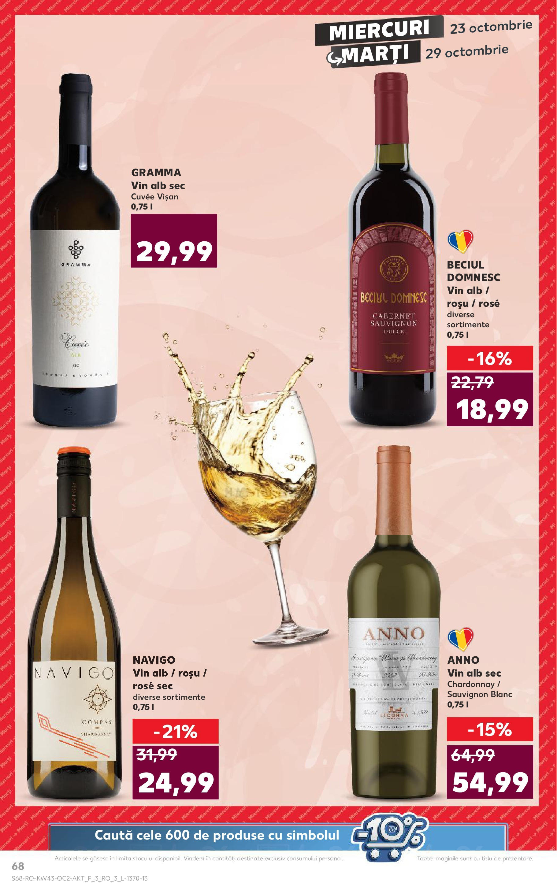 Catalog Kaufland - Odorheiu Secuiesc 23.10.2024 - Revista si Oferta | Pagină: 68 | Produse: Vin