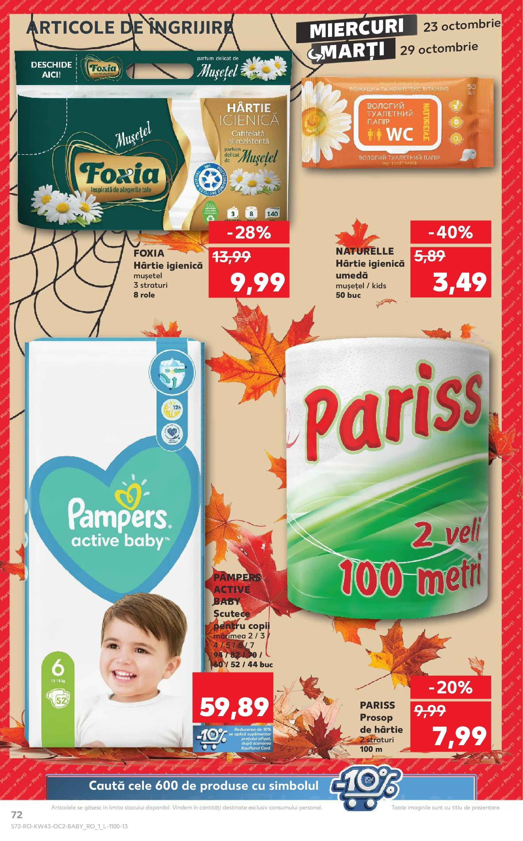 Catalog Kaufland - Odorheiu Secuiesc 23.10.2024 - Revista si Oferta | Pagină: 72 | Produse: Role, Parfum, Scutece