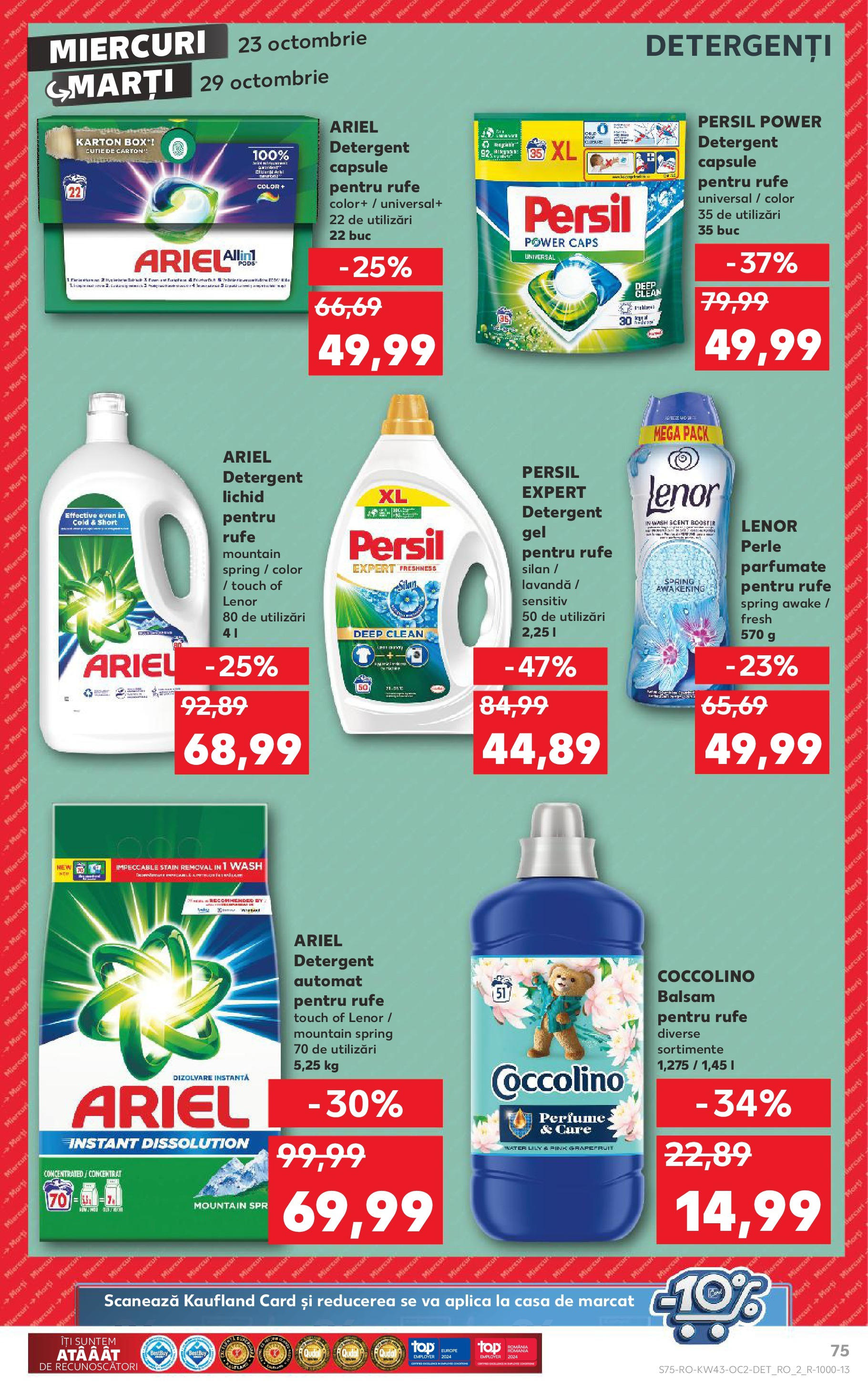 Catalog Kaufland - Odorheiu Secuiesc 23.10.2024 - Revista si Oferta | Pagină: 75 | Produse: Balsam, Detergent