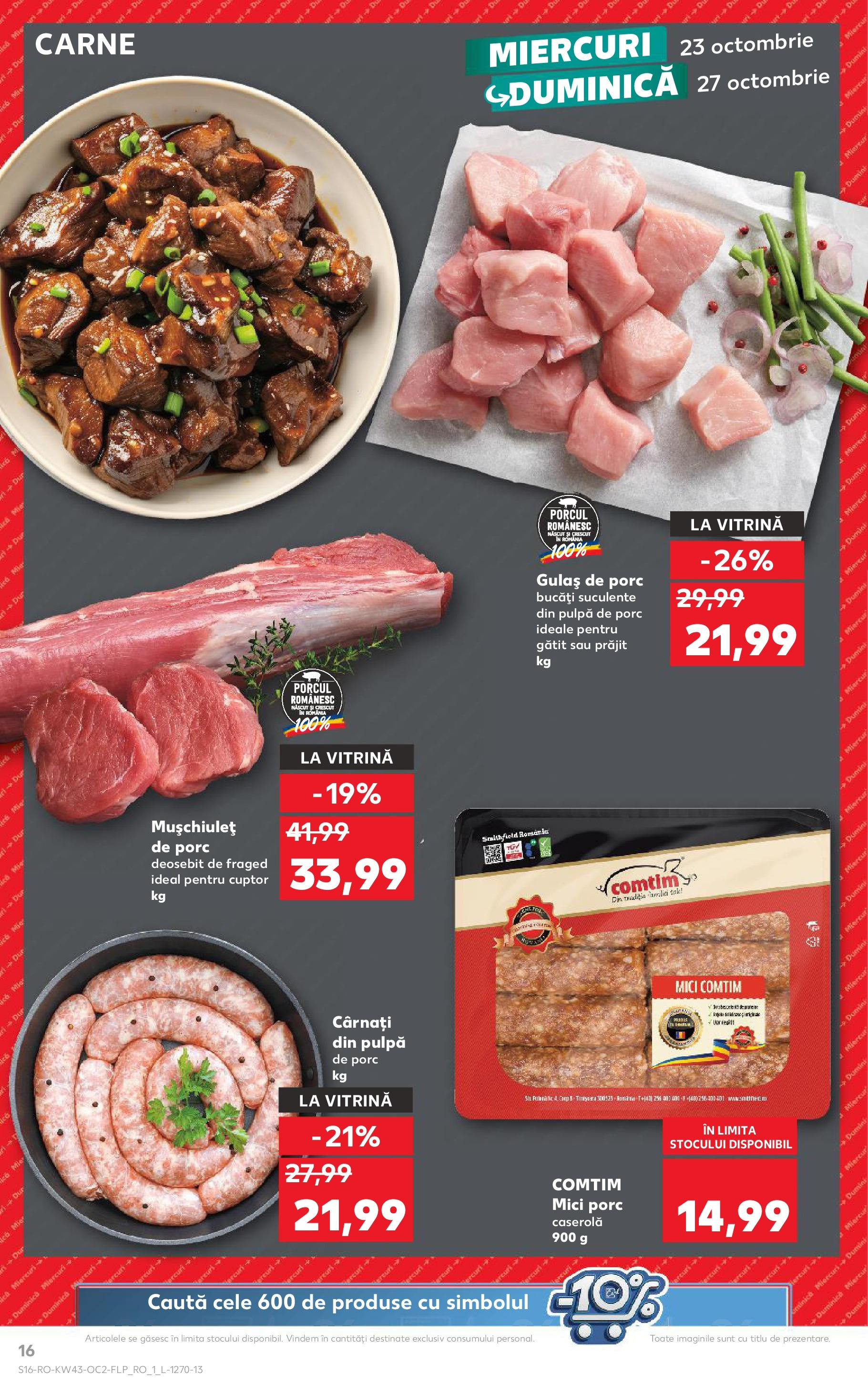 Catalog Kaufland - Odorheiu Secuiesc 23.10.2024 - Revista si Oferta | Pagină: 16 | Produse: Cuptor, Vitrină, Mici, Cârnați