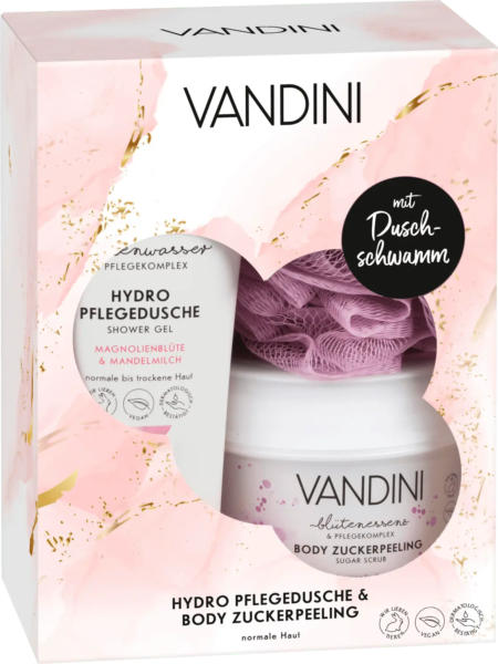 VANDINI Geschenkset "Purity" mit Schwamm 3tlg