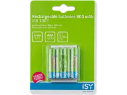 ISY Akku Batterie AAA 800mAh (IAB-1002) 4er Pack