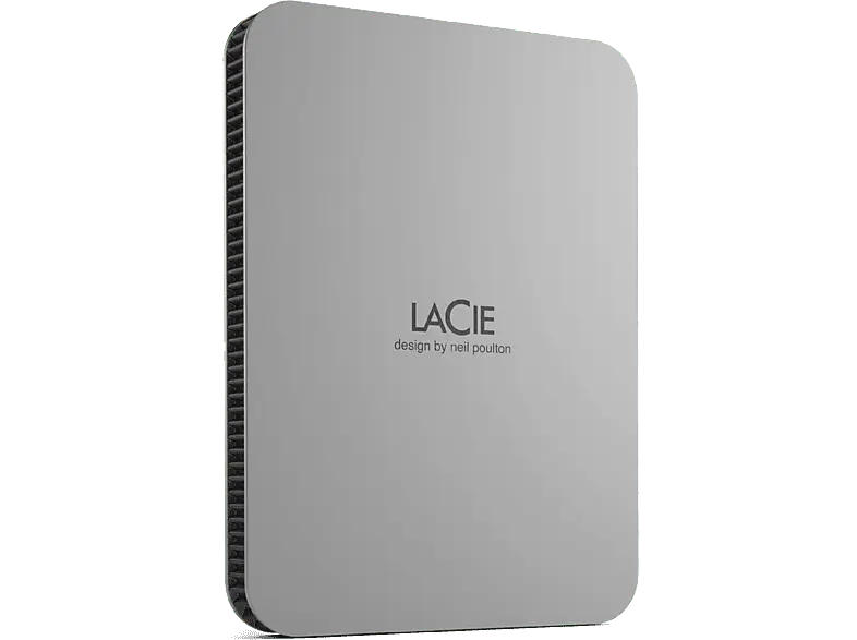 LACIE 1TB Festplatte extern Mobile Drive V2 Moon Silver, USB-C 3.0, silber