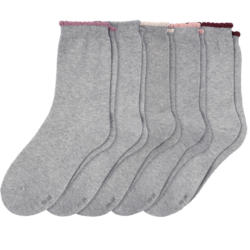 5 Paar Damen Socken mit Glitzergarn