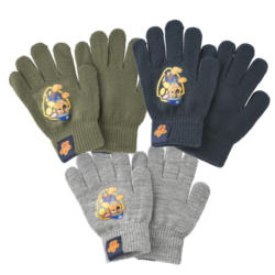 3 Paar PAW Patrol Handschuhe mit Print