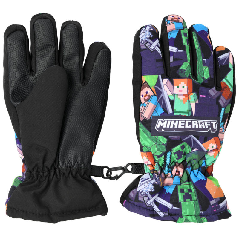 Minecraft Handschuhe mit Lizenz-Motiv