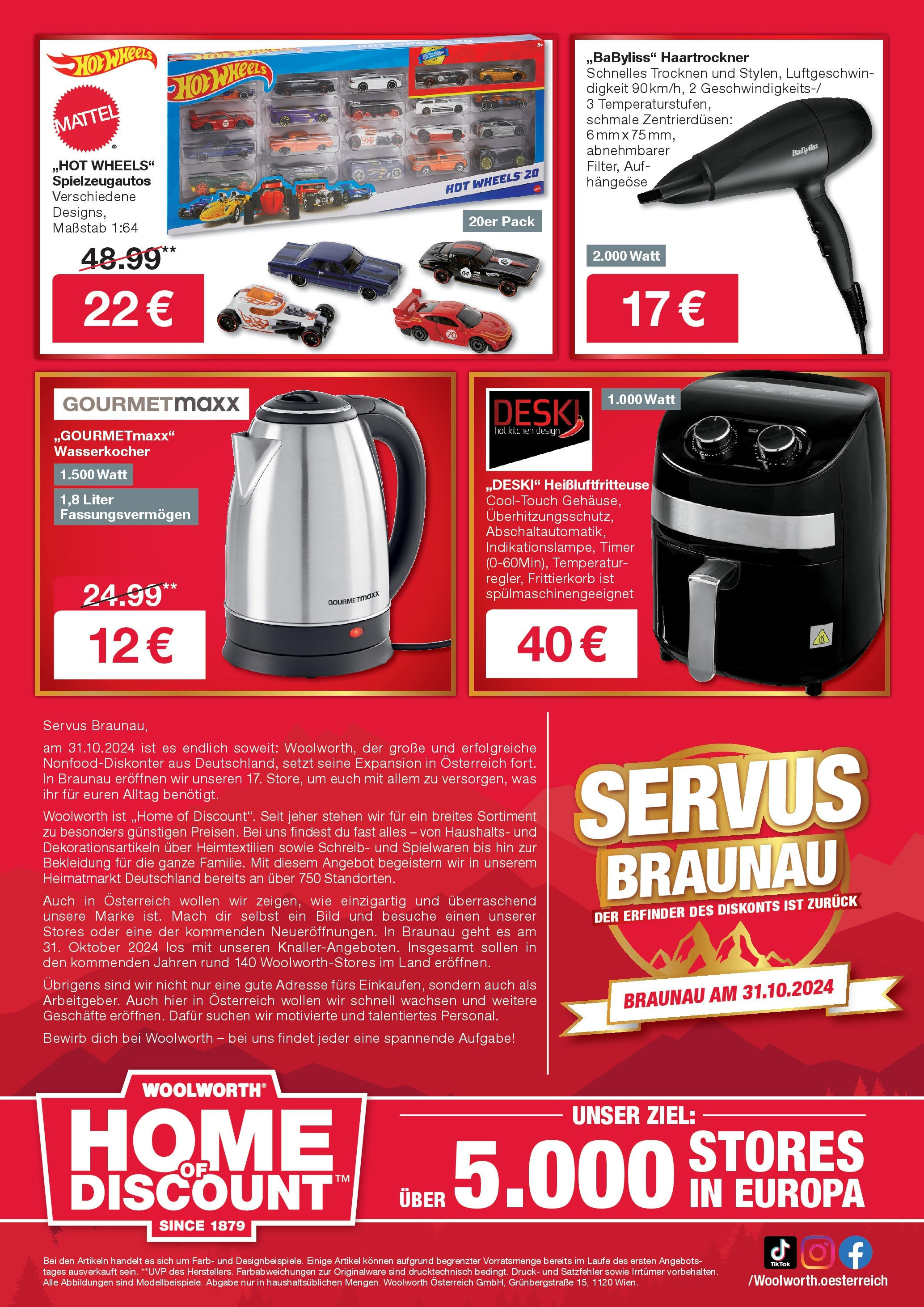 Woolworth Servus Braunau von 26.10.2024 - Aktuelle Angebote | Seite: 12 | Produkte: Bekleidung, Wasserkocher, Haartrockner