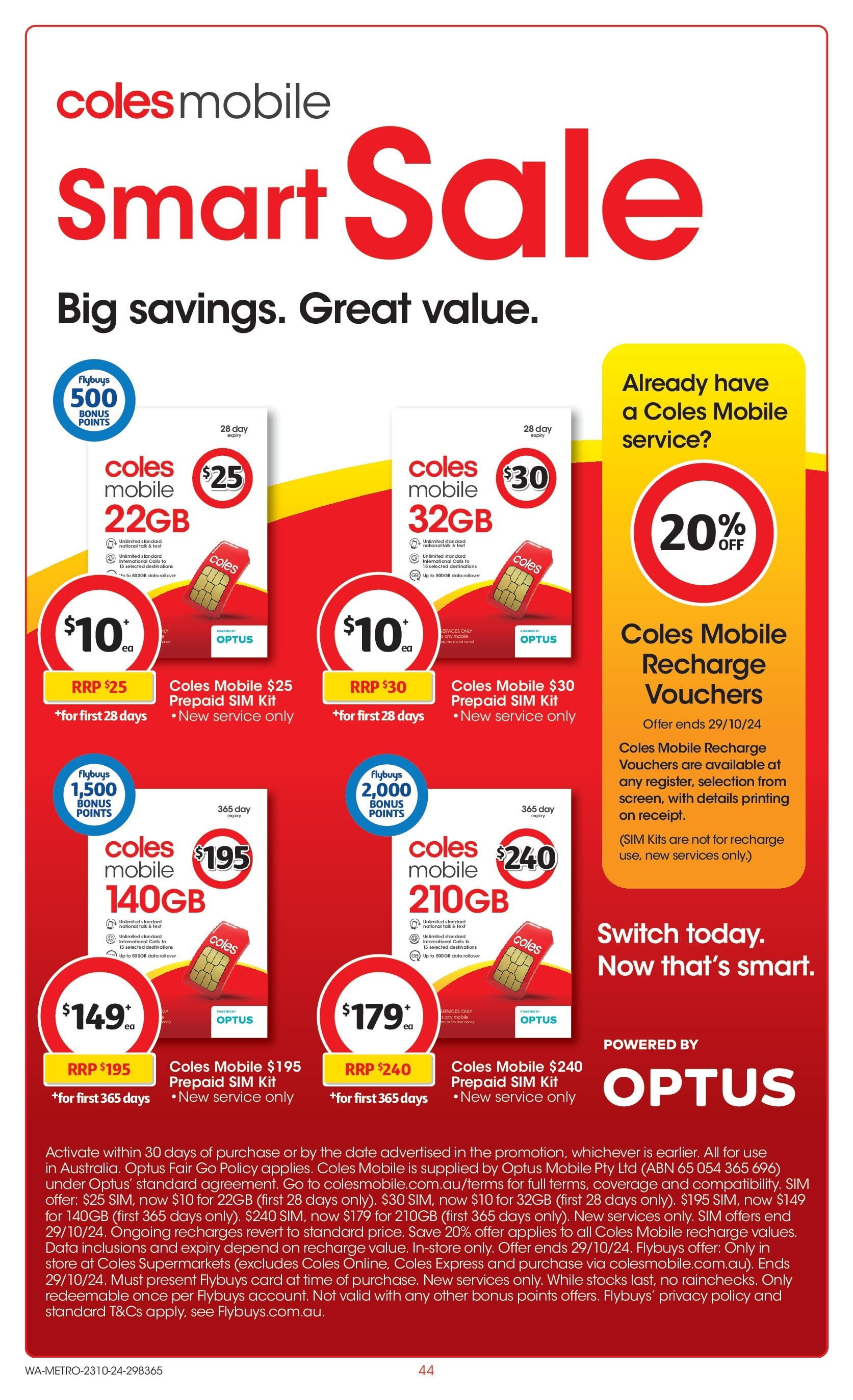 ﻿﻿Coles catalogue valid from 23/10/2024 > Online Australia | Page: 44