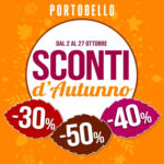 Portobello Sconti d'autunno! - al 27.10.2024