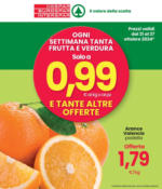 Eurospar Ogni settimana tanta frutta e verdura salo a 0,99 euro e tante altre offerte - al 27.10.2024