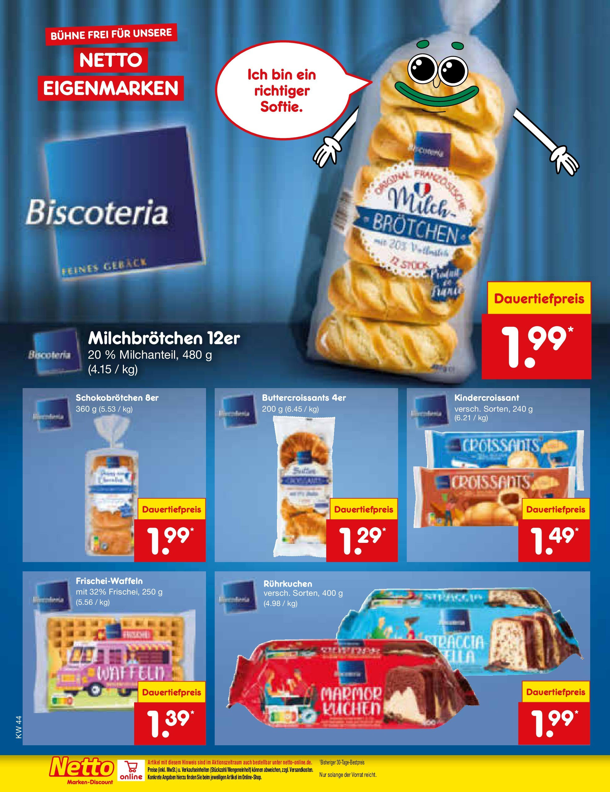 Netto Marken-Discount - Rheinland-Pfalz (ab 27.10.2024) » Angebote | Seite: 15 | Produkte: Milch, Kuchen