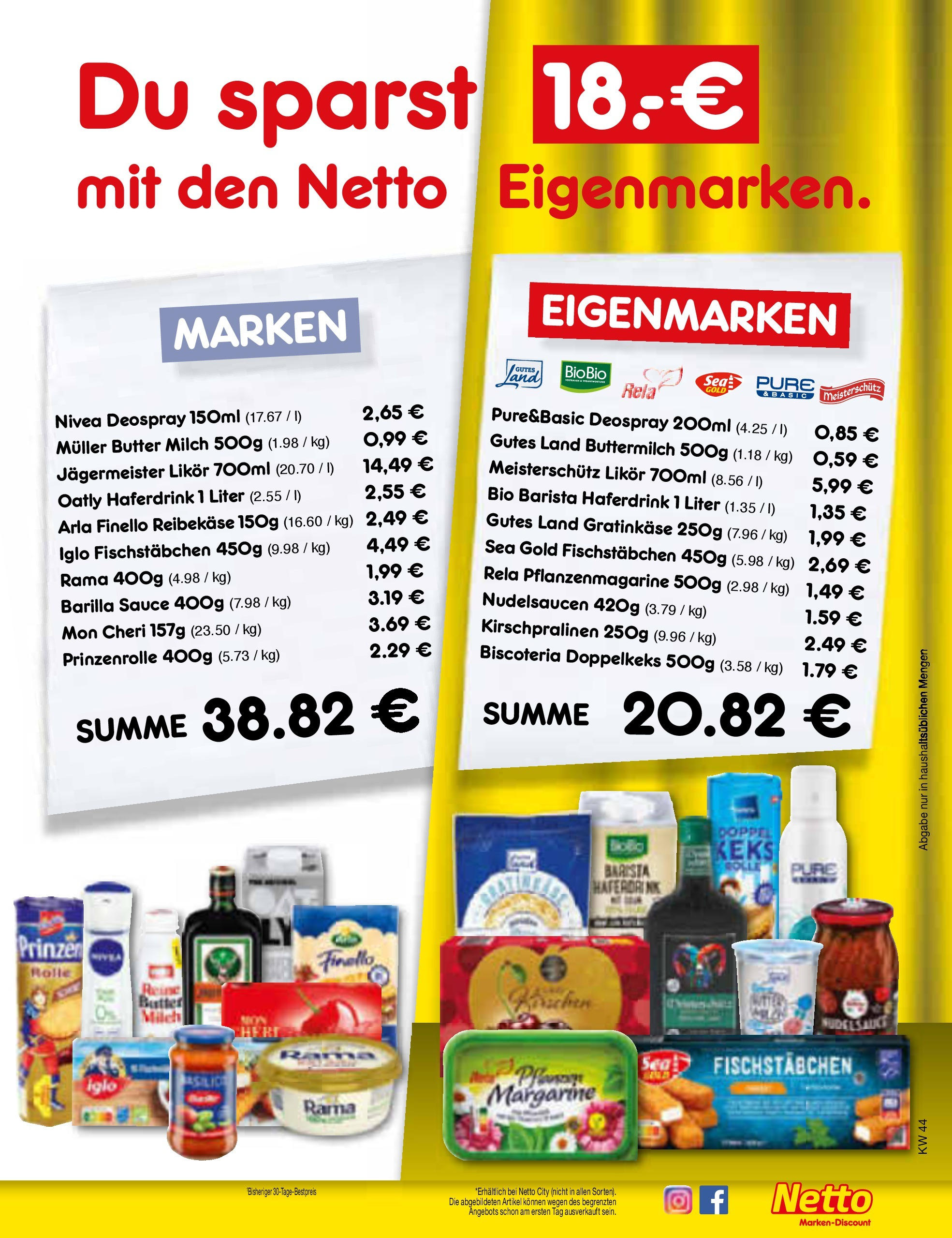 Netto Marken-Discount - Rheinland-Pfalz (ab 27.10.2024) » Angebote | Seite: 57 | Produkte: Margarine, Milch, Butter, Likör