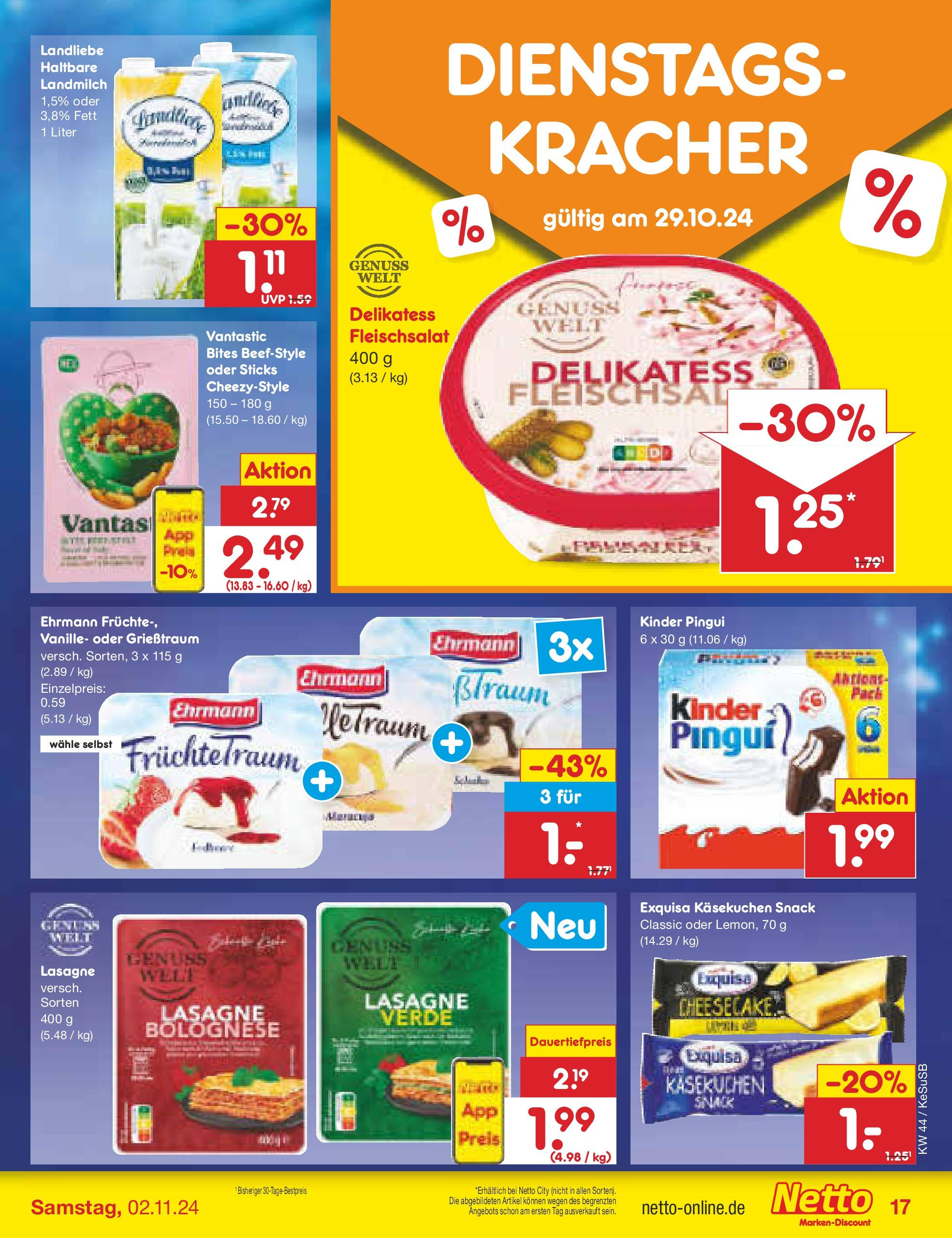 Netto Marken-Discount - Rheinland-Pfalz (ab 27.10.2024) » Angebote | Seite: 19 | Produkte: Exquisa