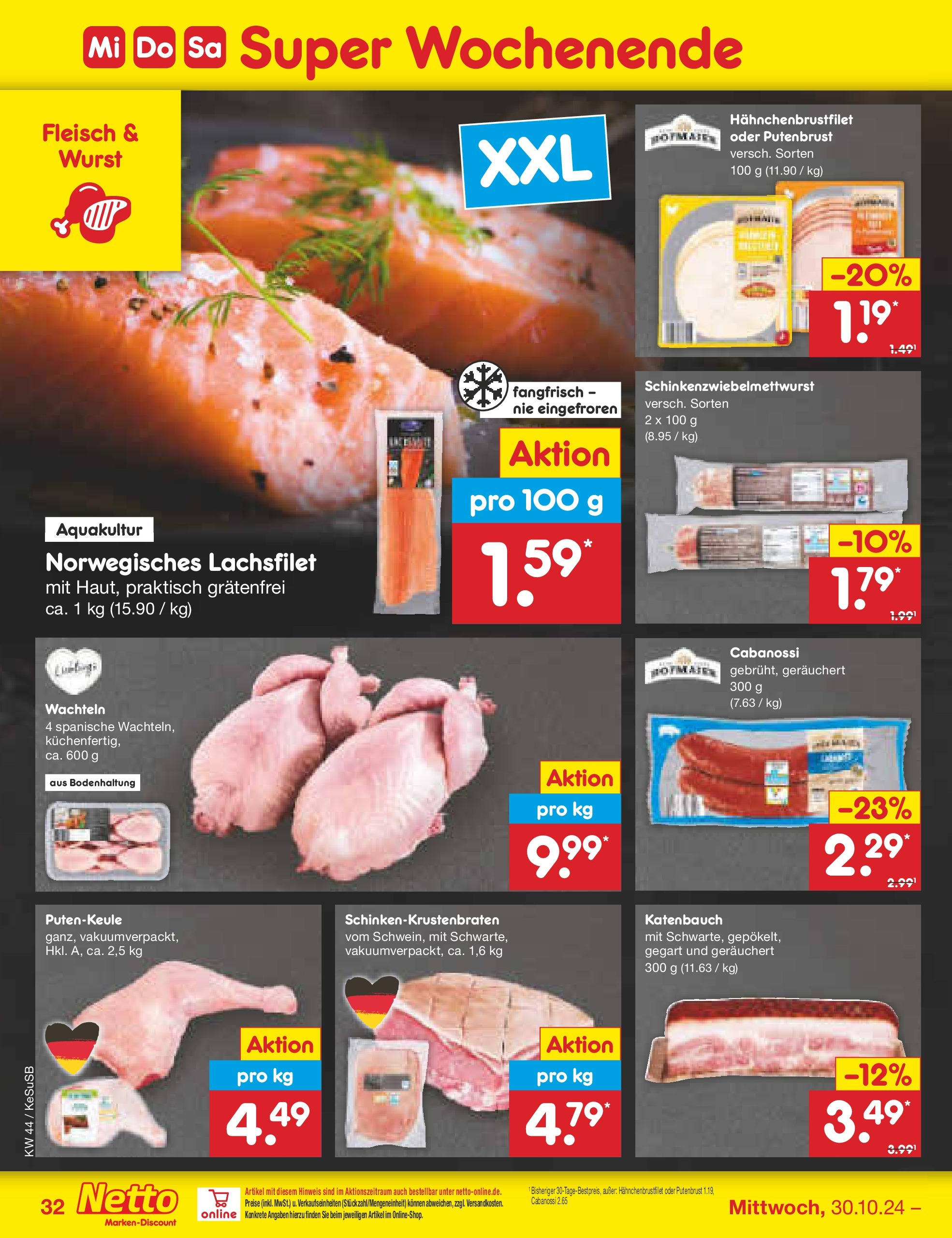 Netto Marken-Discount - Rheinland-Pfalz (ab 27.10.2024) » Angebote | Seite: 41 | Produkte: Wurst, Fleisch