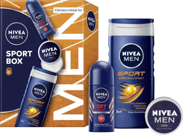 NIVEA MEN Geschenkset Sport Box 3tlg